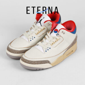 Sepatu Nike Air Jordan 3 Retro Seoul 2.0 White Cream Beige Sneakers Authentic