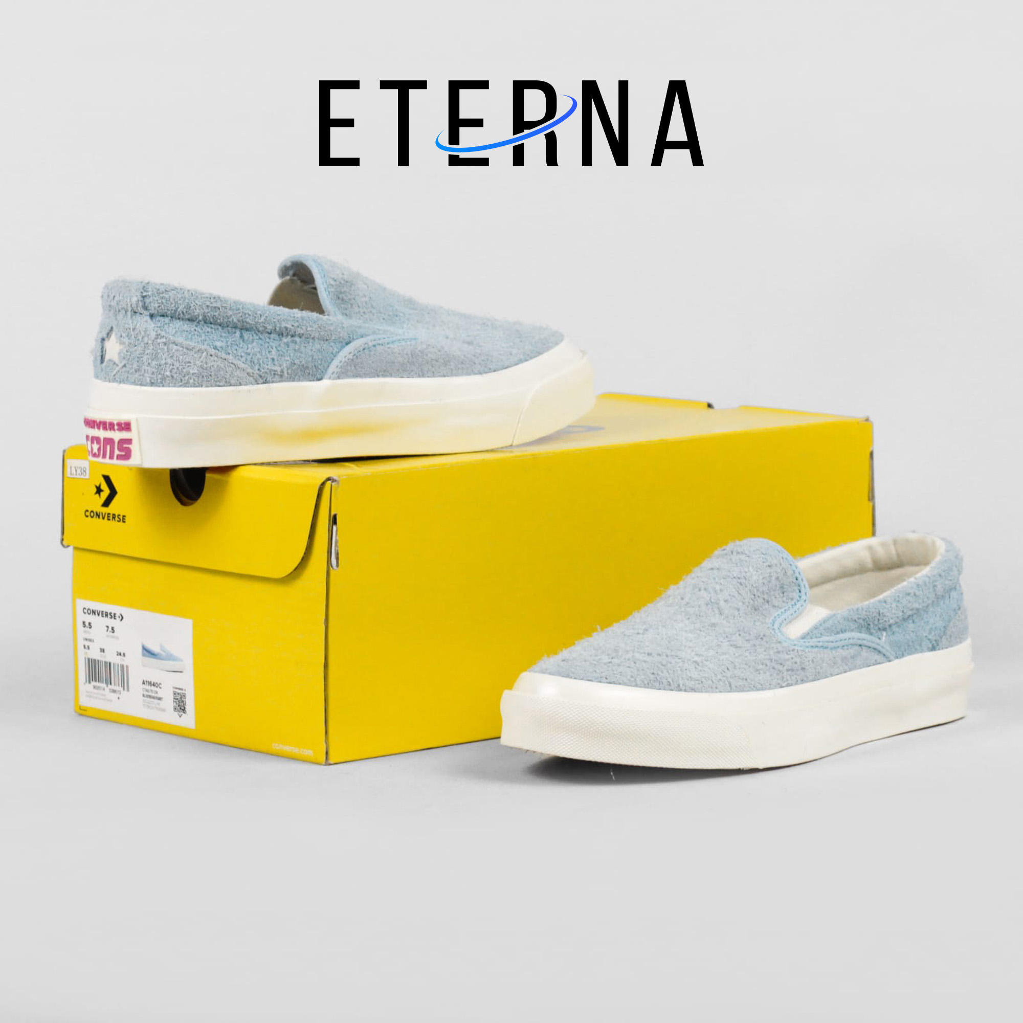 Sepatu Converse x GOLF Wang One Star Slip Pro Blue Forget Me Not Sneakers Authentic - Image 5