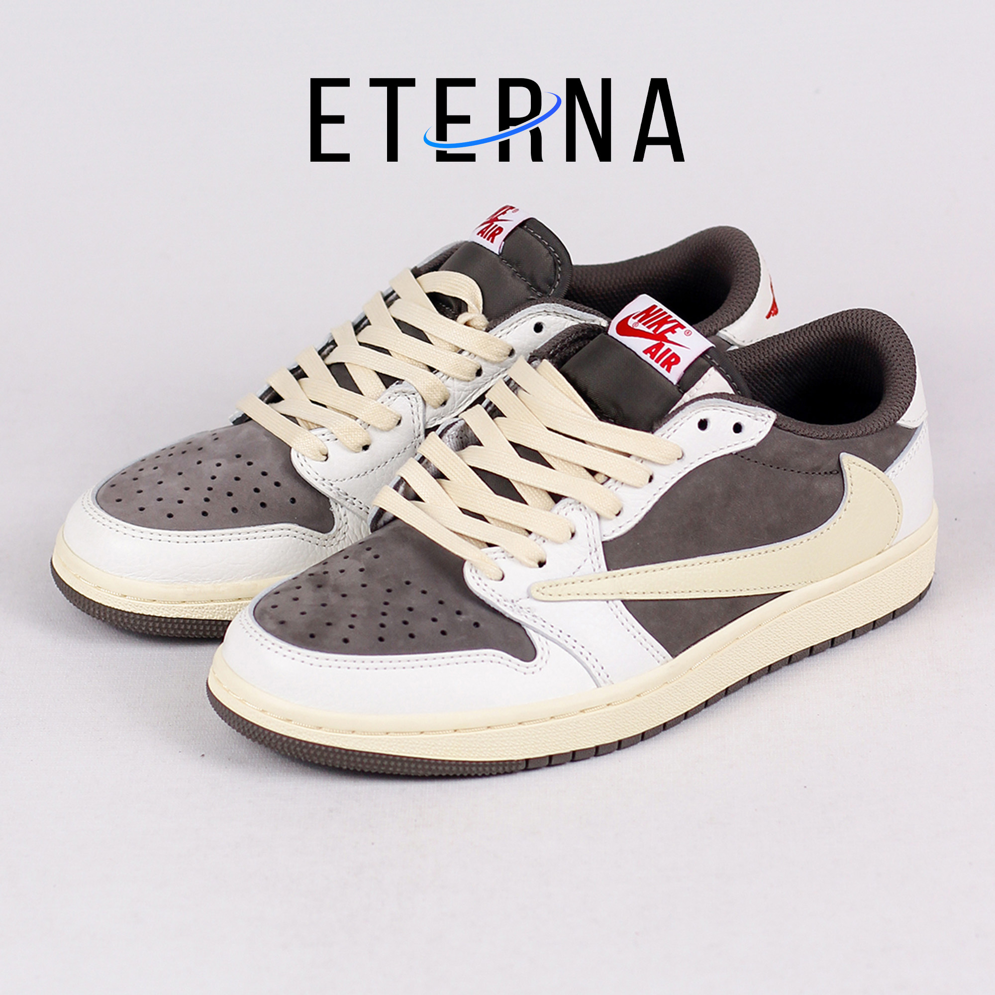 Nike Air Jordan 1 Low x Travis Scott Reverse Mocha Brown White Authentic