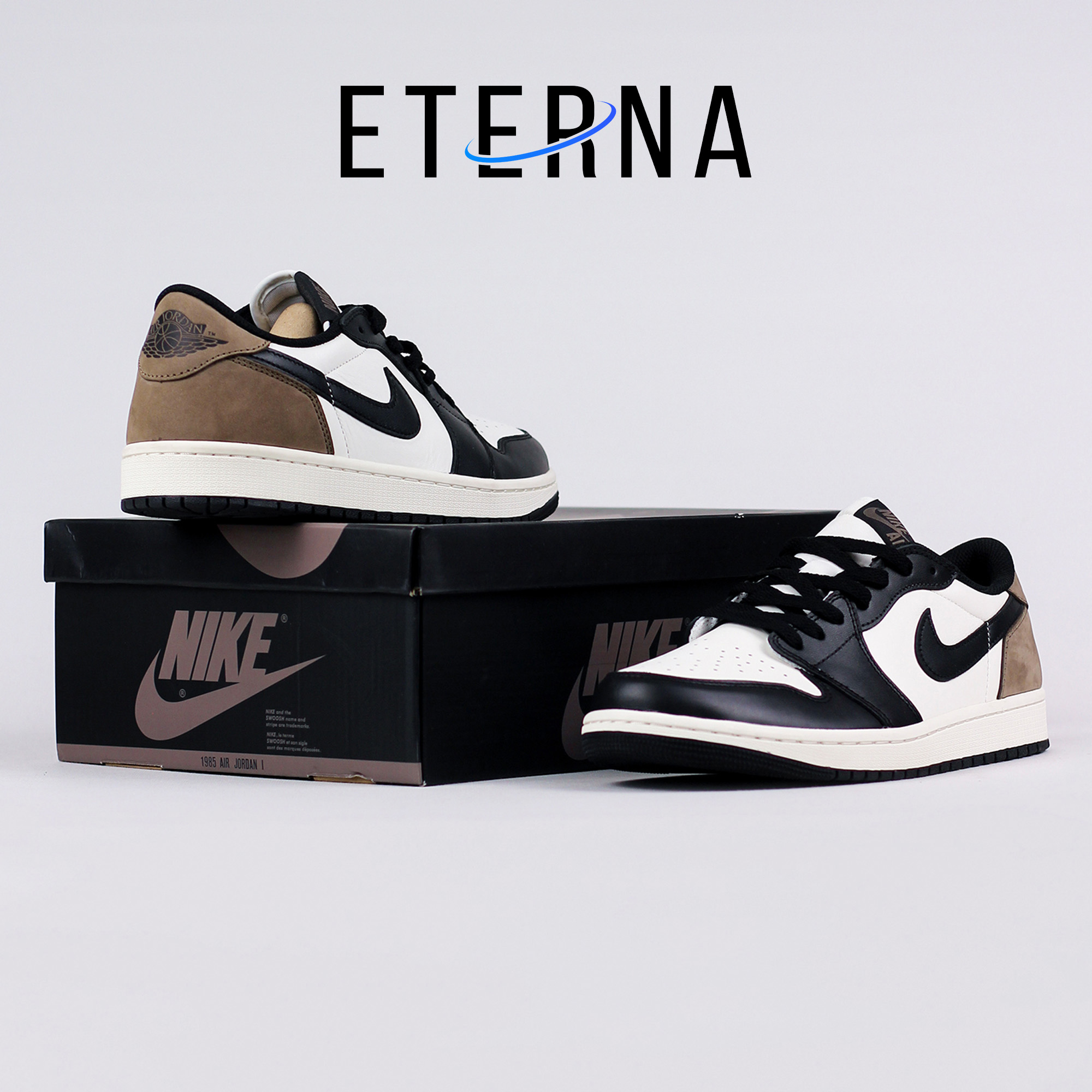 Sepatu Nike Air Jordan 1 Low OG Dark Mocha Brown Sneakers Authentic - Image 5