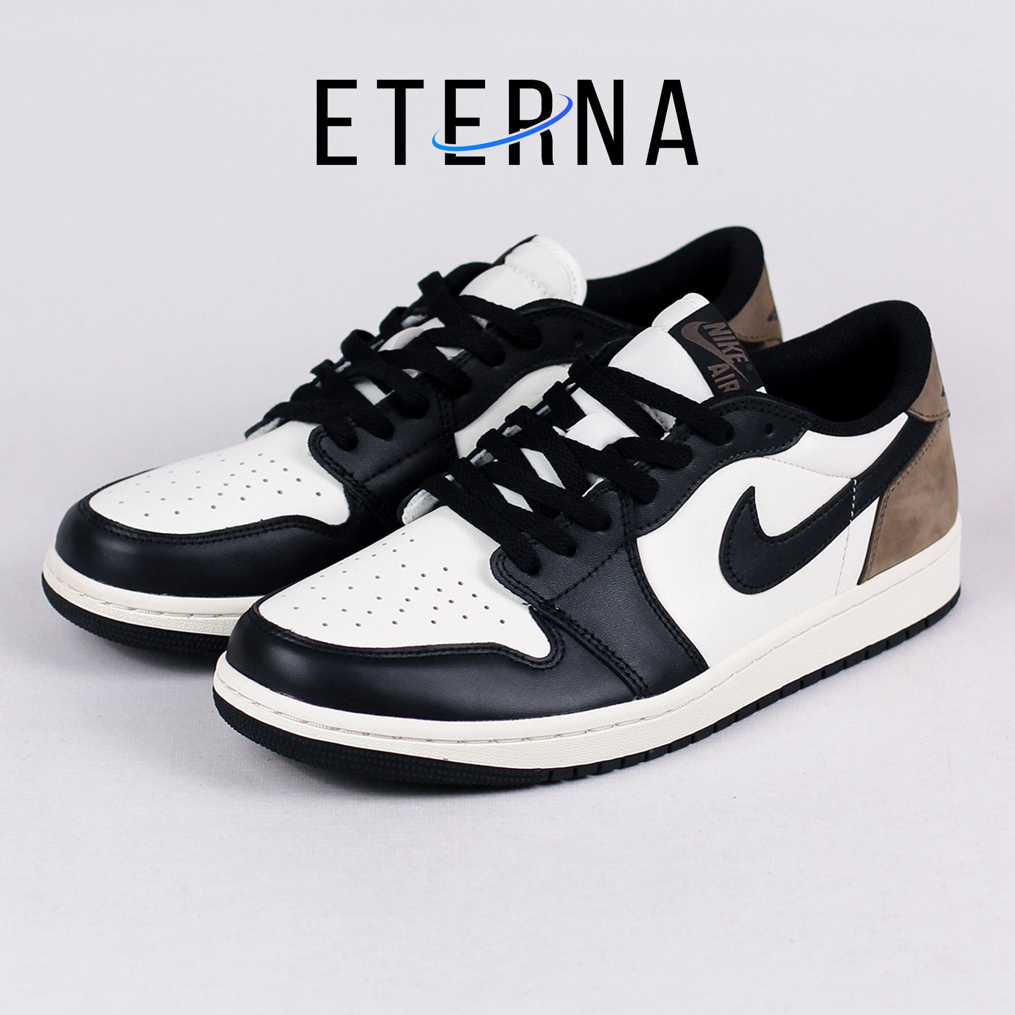 Sepatu Nike Air Jordan 1 Low OG Dark Mocha Brown Sneakers Authentic