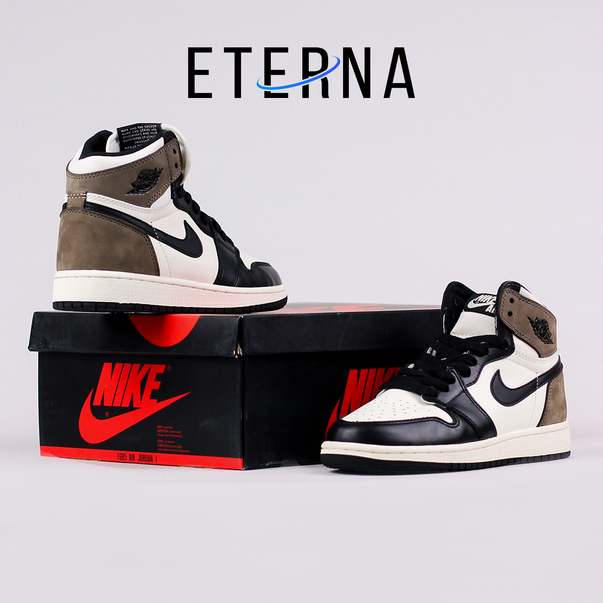 Nike Air Jordan 1 Retro OG High Dark Mocha Brown Black White Authentic - Image 5