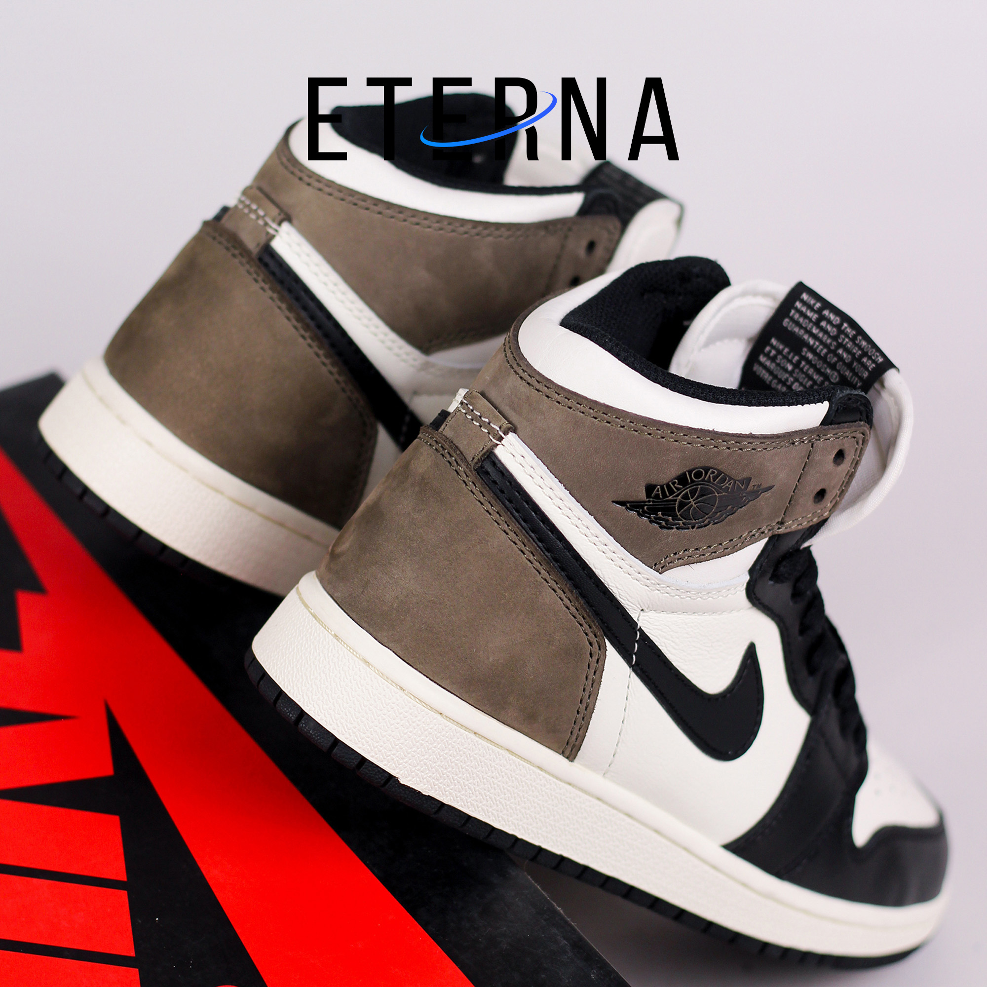 Nike Air Jordan 1 Retro OG High Dark Mocha Brown Black White Authentic - Image 4