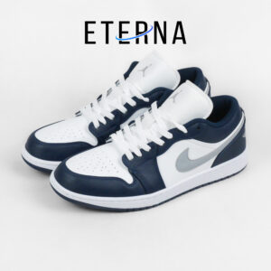 Sepatu Nike Air Jordan 1 Low Wolf Grey Midnight Navy Authentic Sneakers