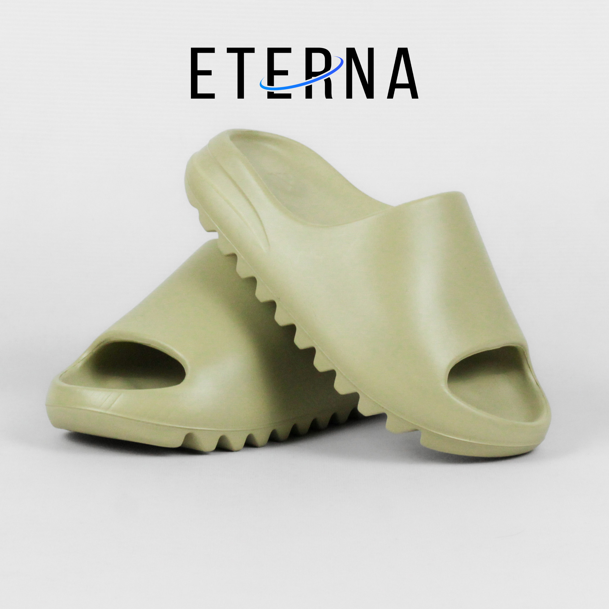 Sendal Adidas Yeezy Slide Resin Green Olive Slides - Image 2