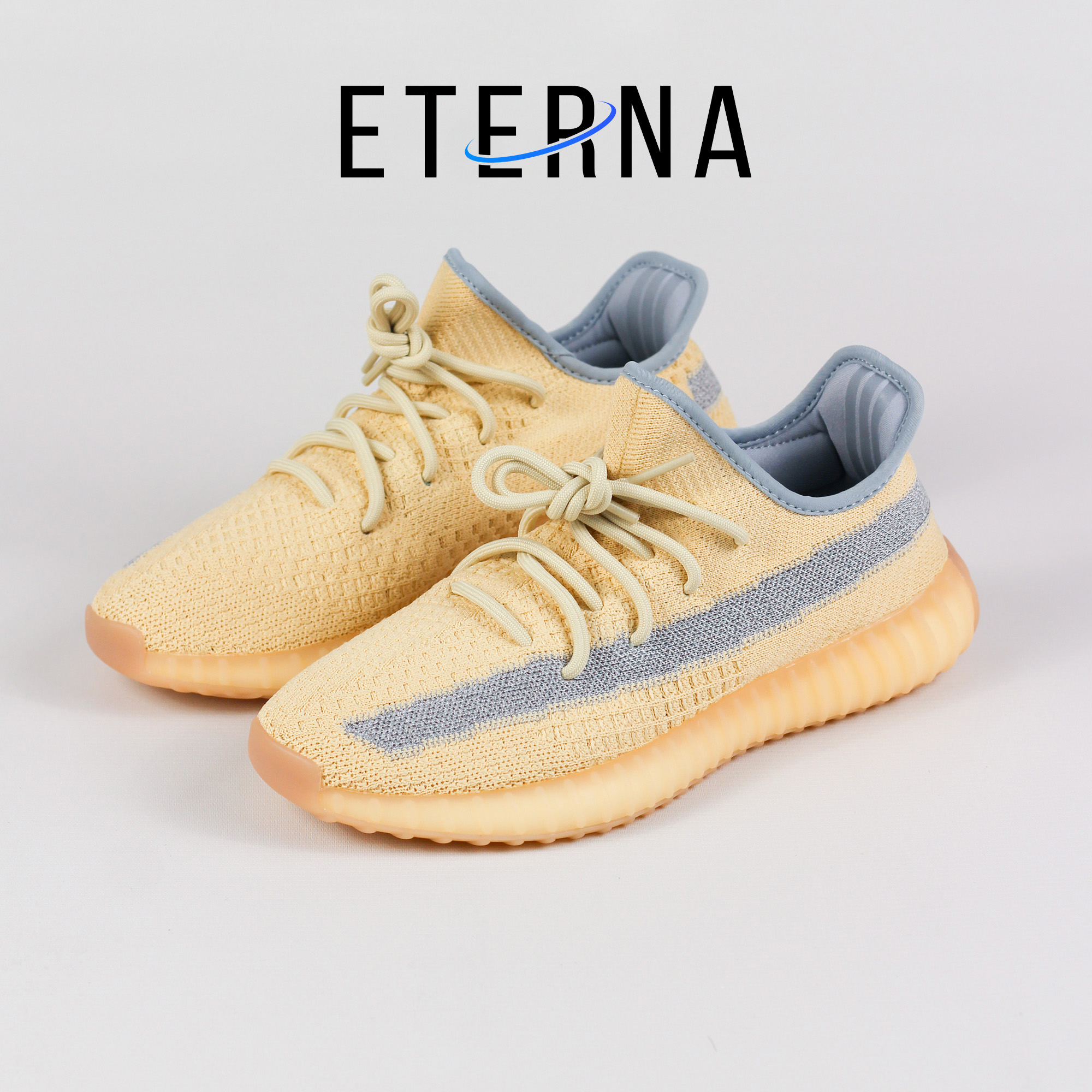 Sepatu Adidas Yeezy 350 Boost V2 Linen Cream Sneakers Authentic