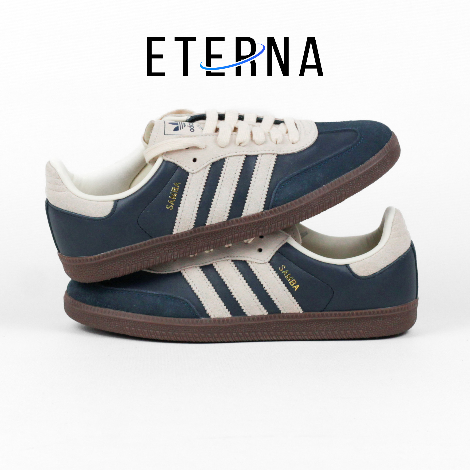 Sepatu Adidas Samba OG Aurora Ink Cream Gum Navy Sneakers Authentic - Image 2