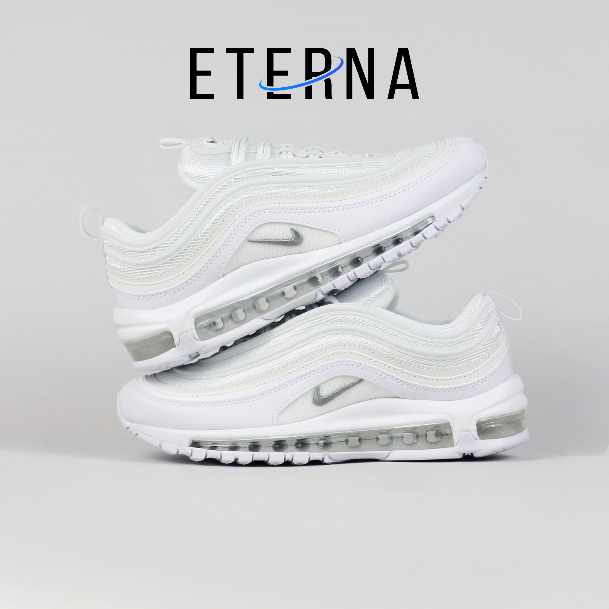 Sepatu Nike Air Max Airmax 97 Triple White Allwhite Sneakers Authentic - Image 2