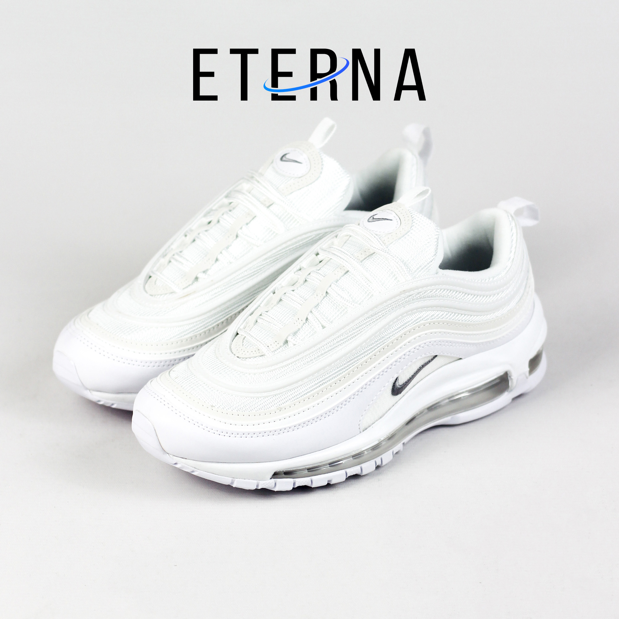 Sepatu Nike Air Max Airmax 97 Triple White Allwhite Sneakers Authentic