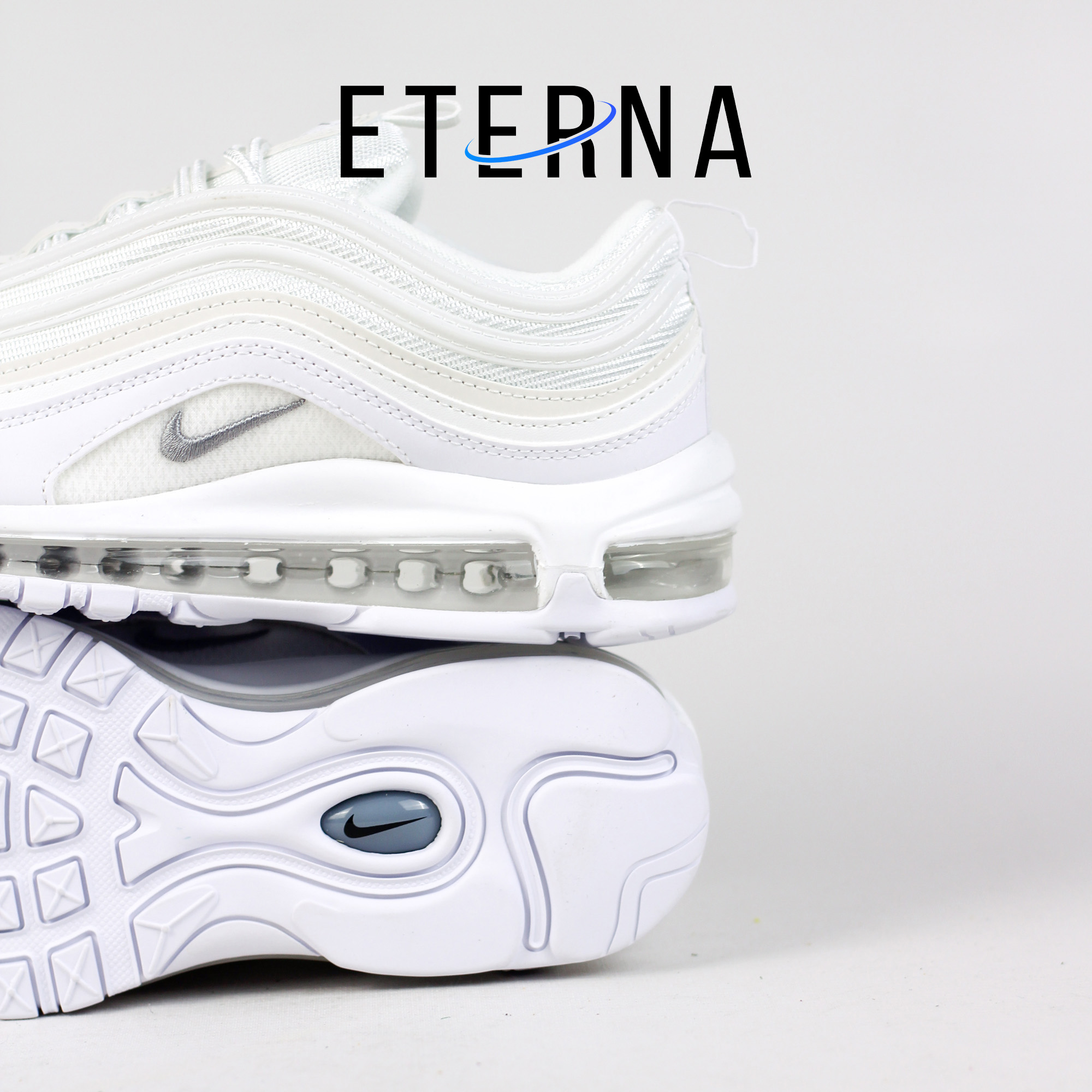 Sepatu Nike Air Max Airmax 97 Triple White Allwhite Sneakers Authentic - Image 3