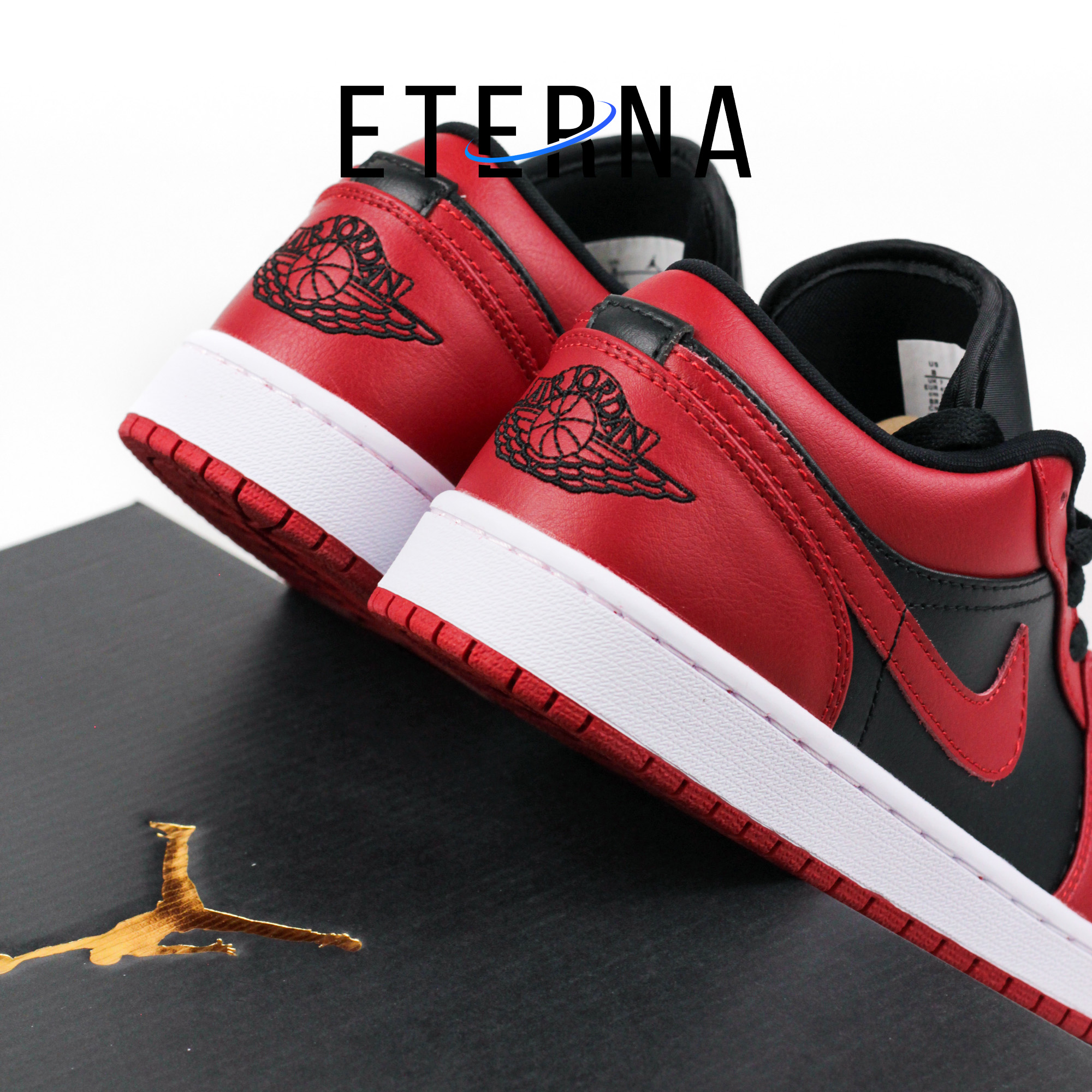 Nike Air Jordan 1 Low Black Varsity Red Reverse Bred - Image 4