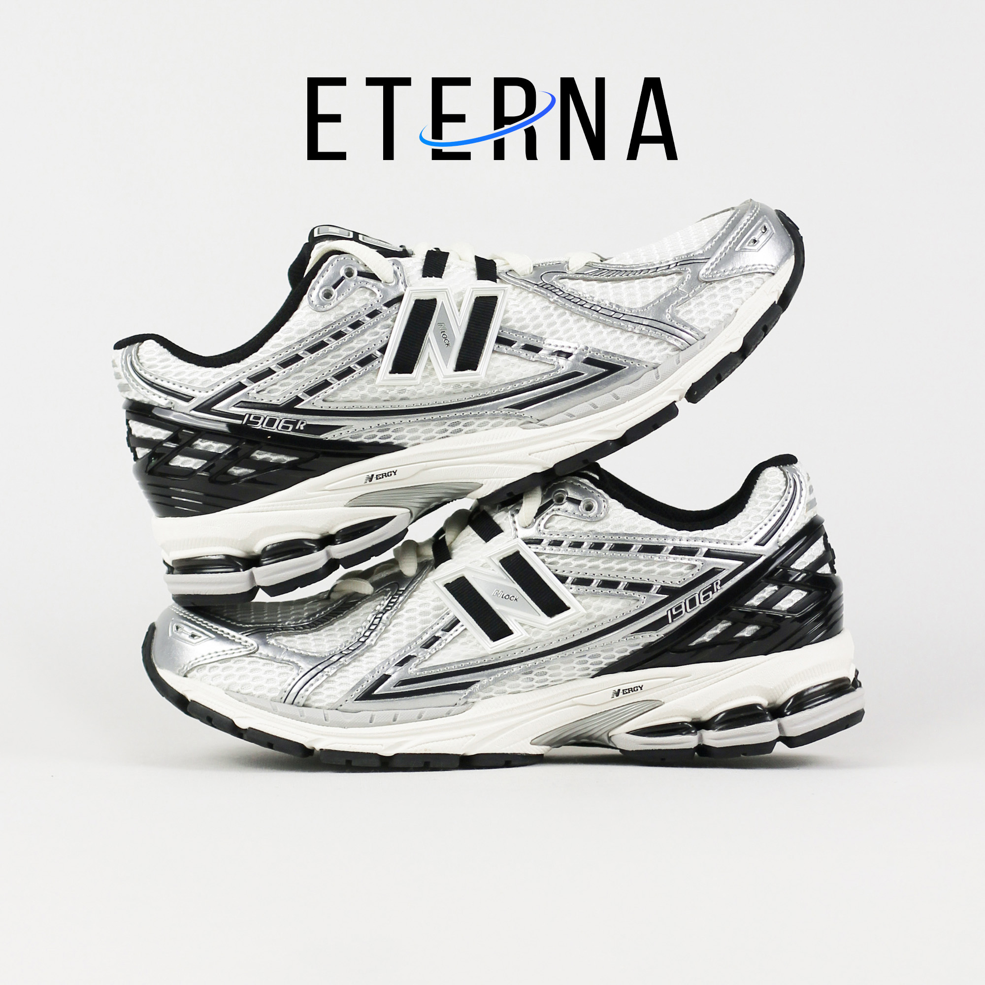 Sepatu New Balance NB 1906R White Silver Black Sneakers Authentic - Image 2