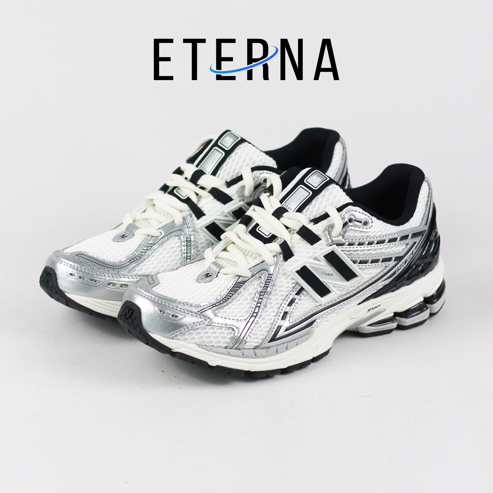 Sepatu New Balance NB 1906R White Silver Black Sneakers Authentic