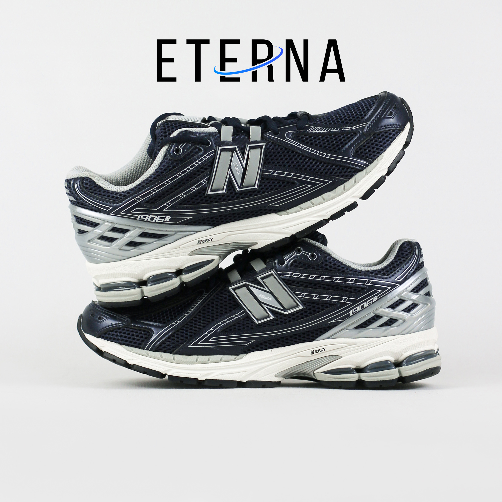 Sepatu New Balance NB 1906R Eclipse Blue Navy Silver Sneakers Authentic - Image 2