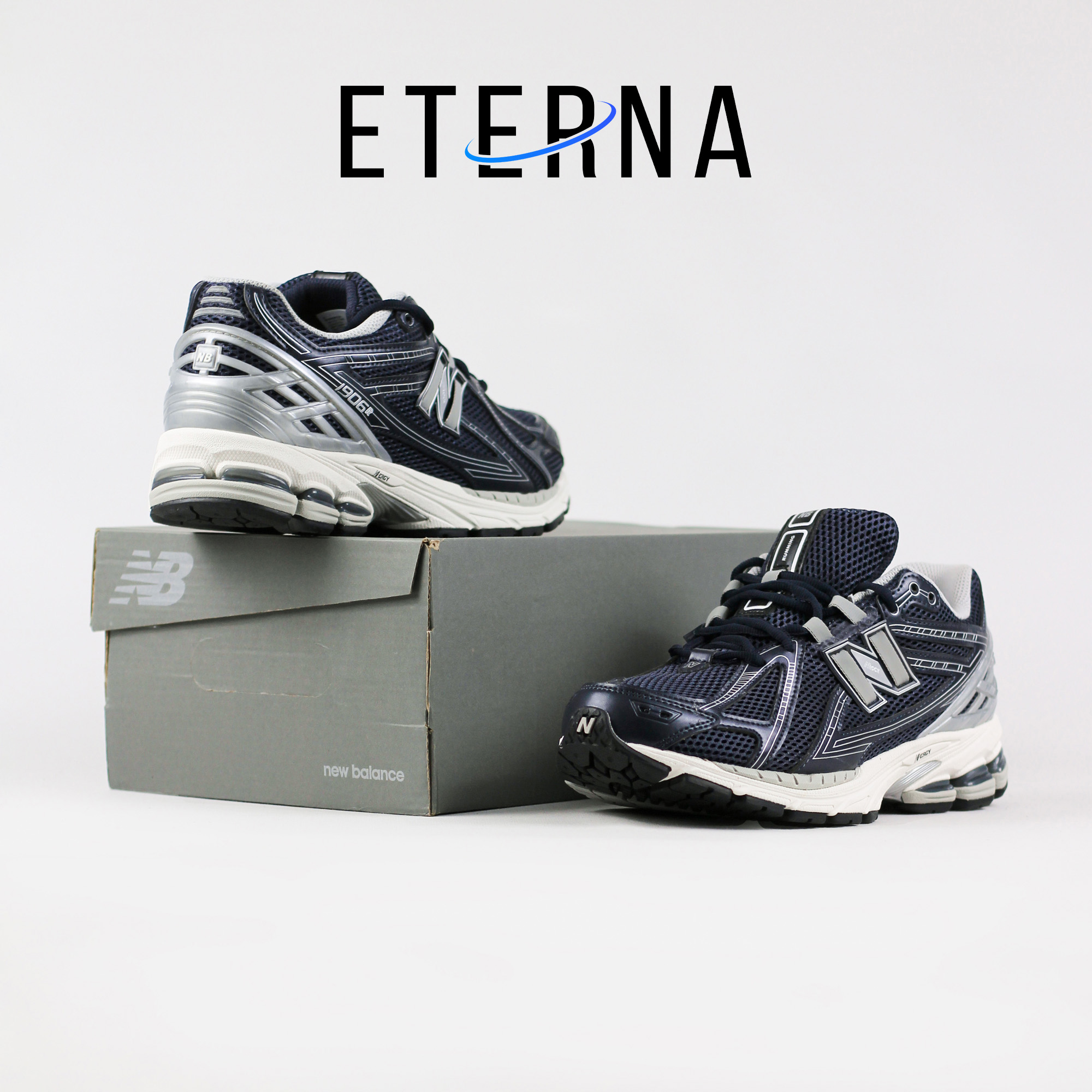 Sepatu New Balance NB 1906R Eclipse Blue Navy Silver Sneakers Authentic - Image 5