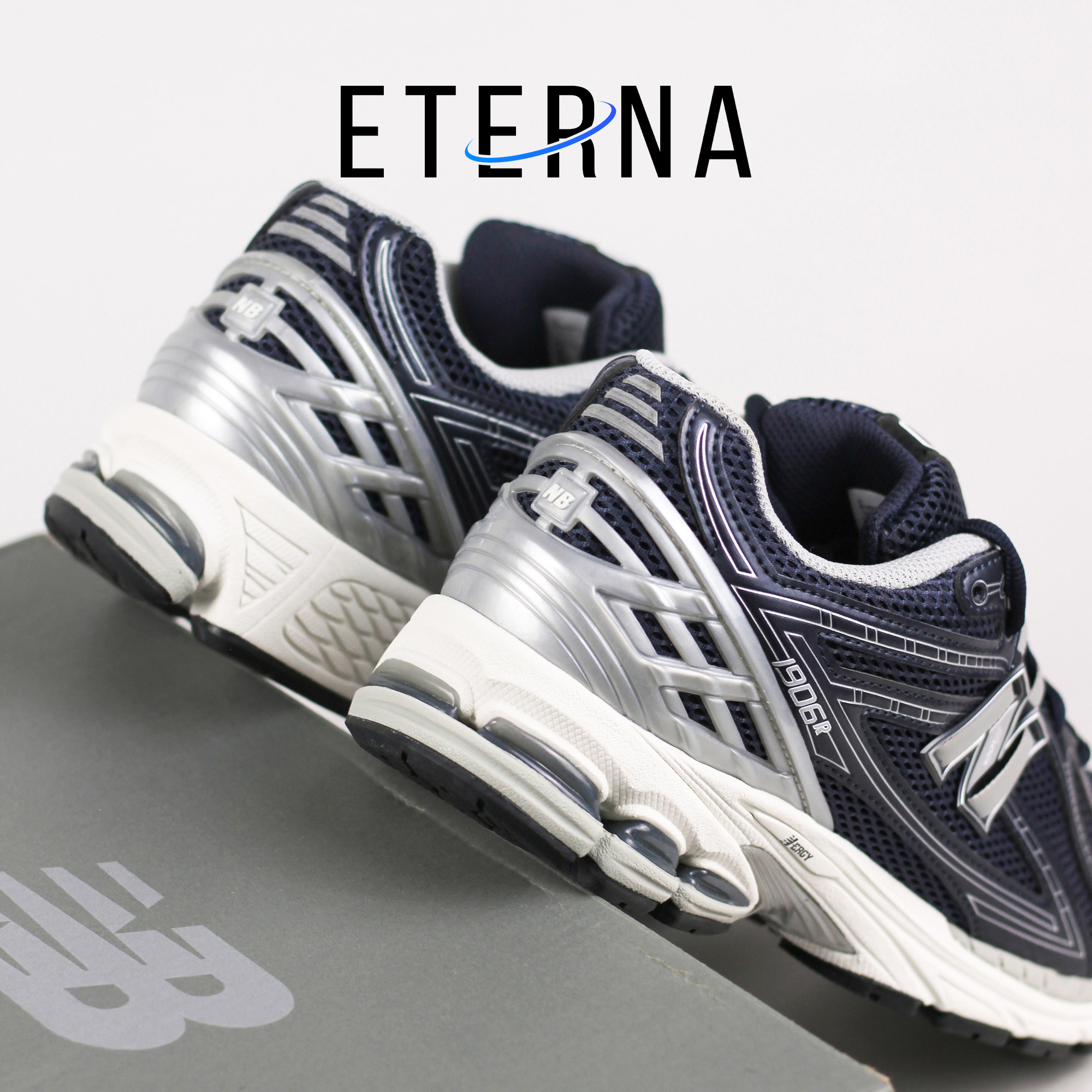 Sepatu New Balance NB 1906R Eclipse Blue Navy Silver Sneakers Authentic - Image 4