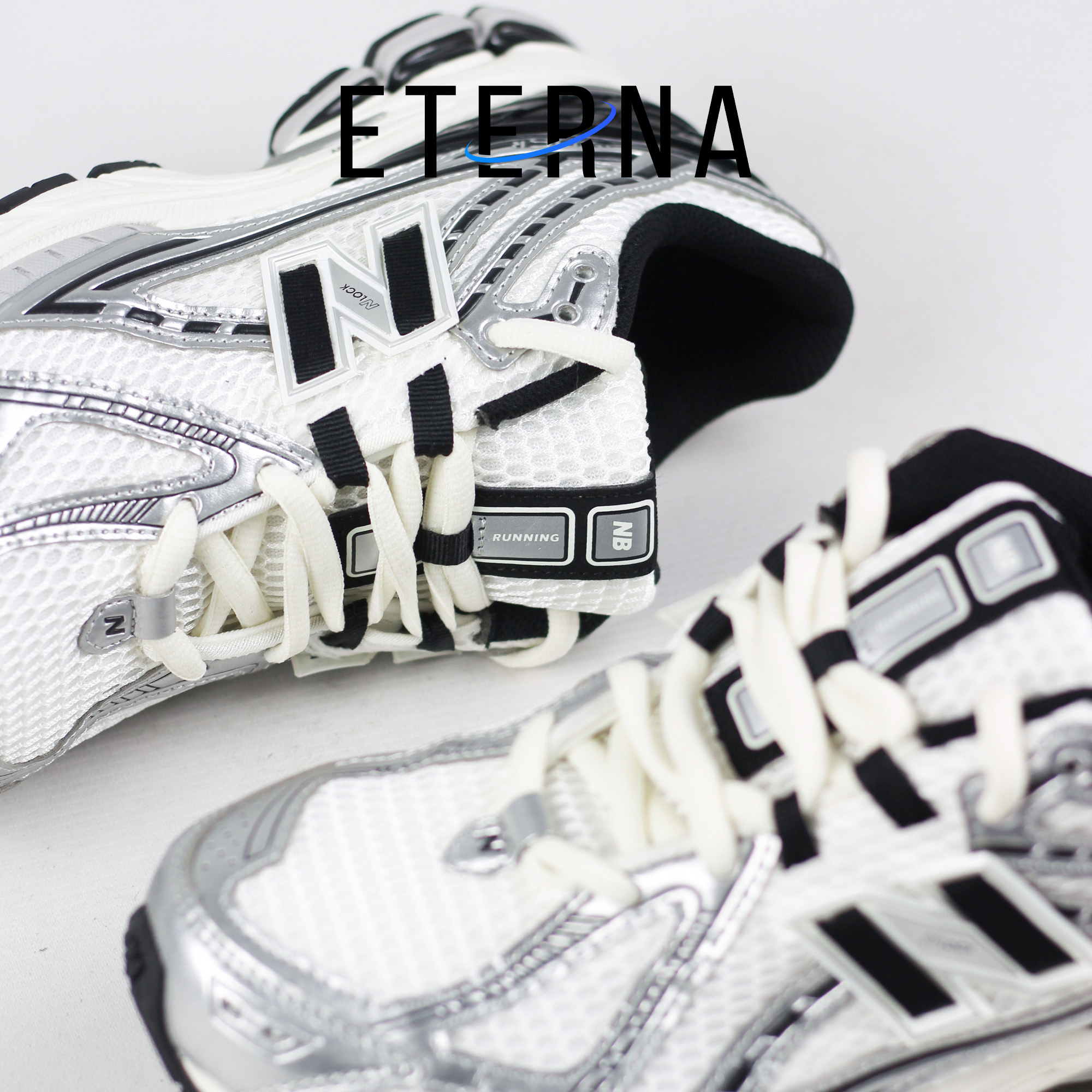 Sepatu New Balance NB 1906R White Silver Black Sneakers Authentic - Image 3