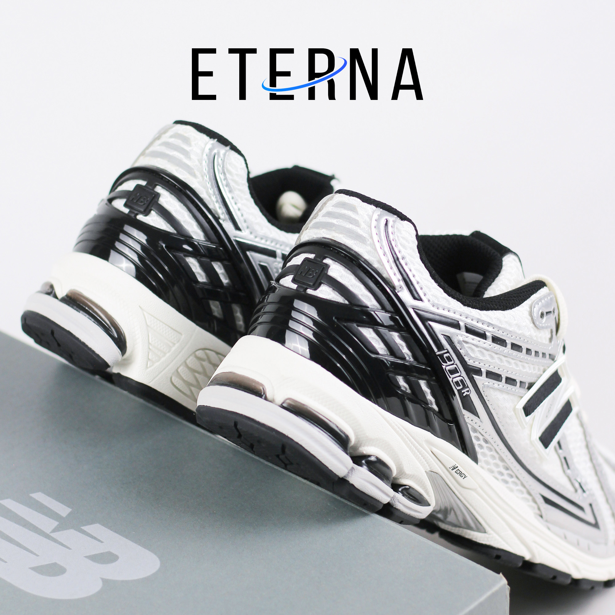 Sepatu New Balance NB 1906R White Silver Black Sneakers Authentic - Image 4