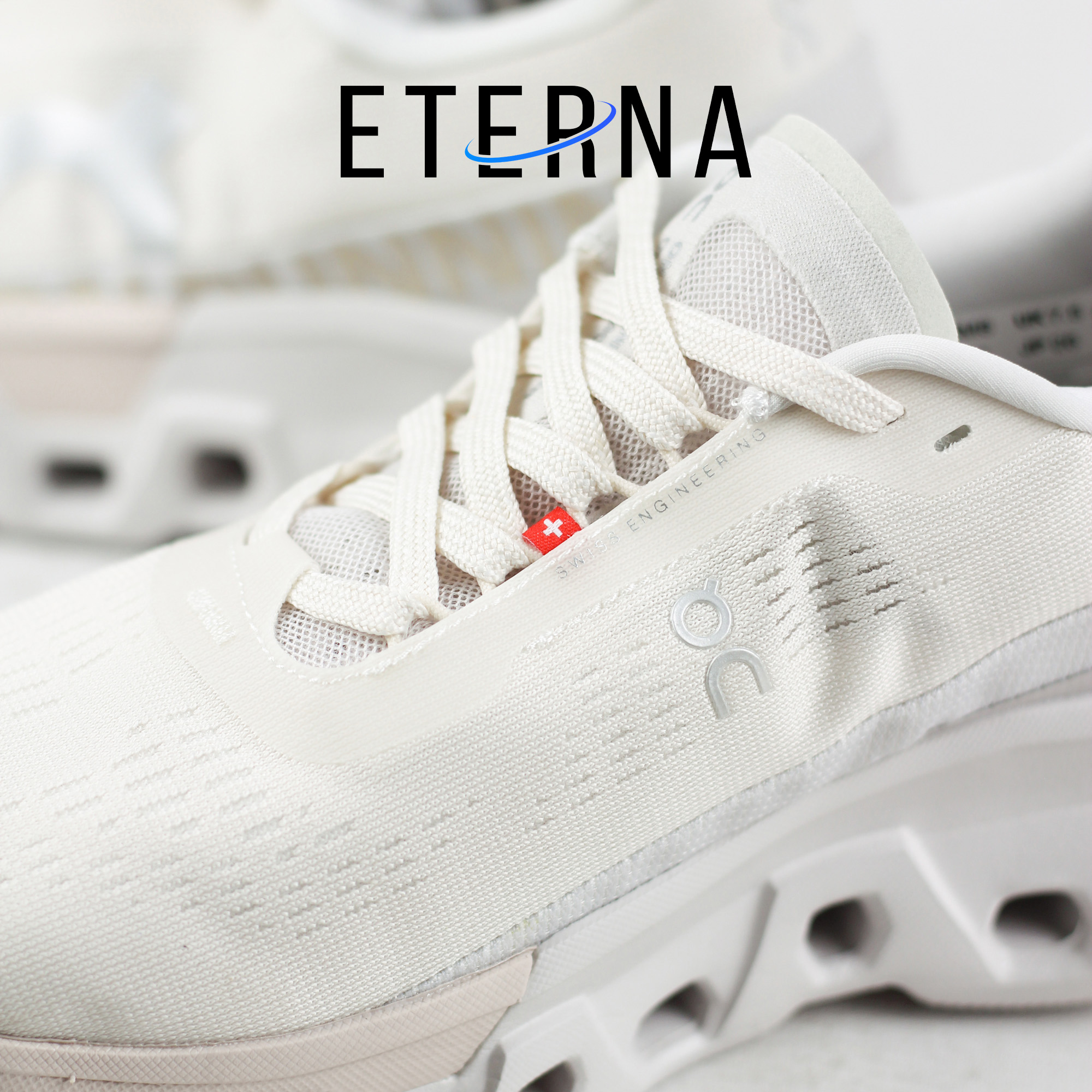 Sepatu On Cloudmonster 2 Sand Frost Beige White Sneakers Authentic - Image 4