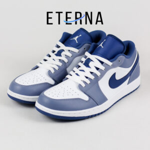 Sepatu Nike Air Jordan 1 Low Ashen Slate Steel Blue Navy Authentic