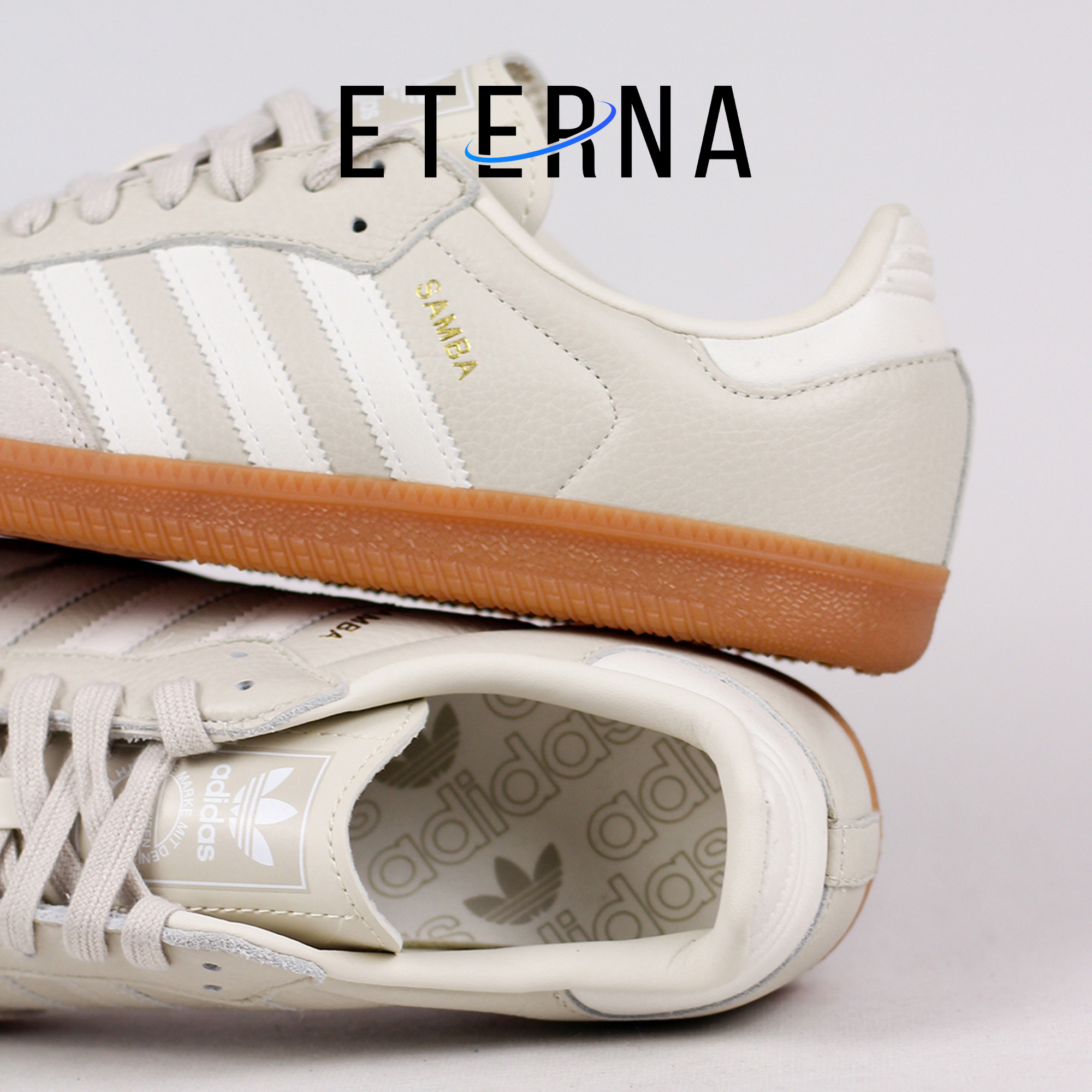 Sepatu Adidas Samba OG Aluminum Gum White Sneakers Authentic - Image 3