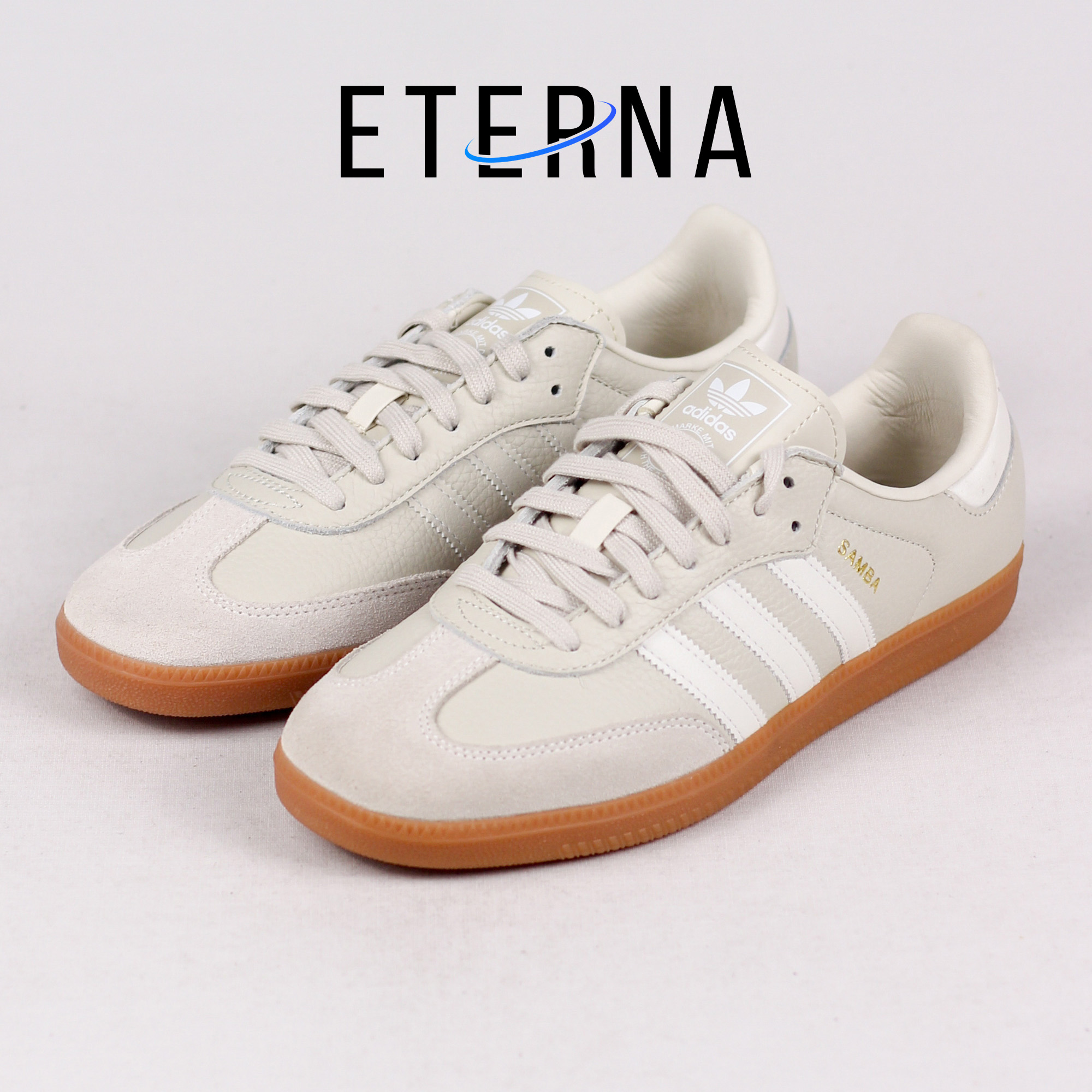 Sepatu Adidas Samba OG Aluminum Gum White Sneakers Authentic