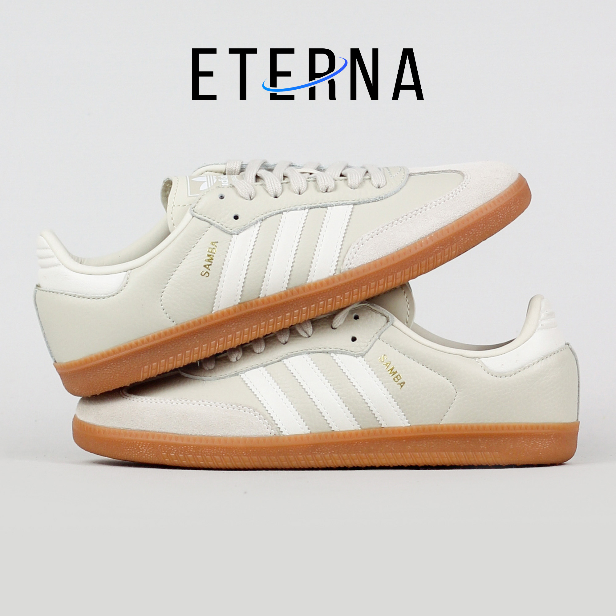 Sepatu Adidas Samba OG Aluminum Gum White Sneakers Authentic - Image 2