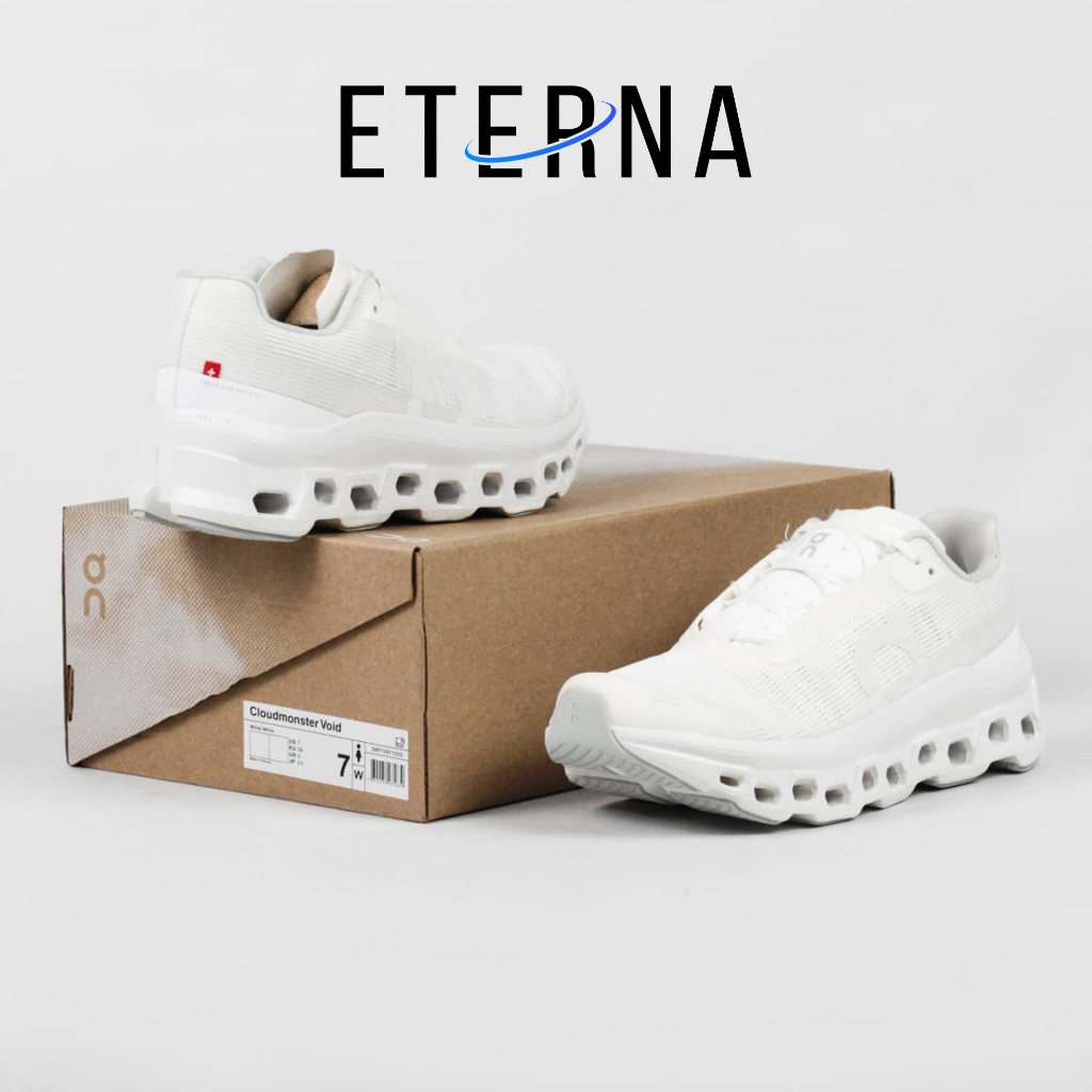 Sepatu On Running On Cloudmonster Void All White Sneakers Authentic - Image 5