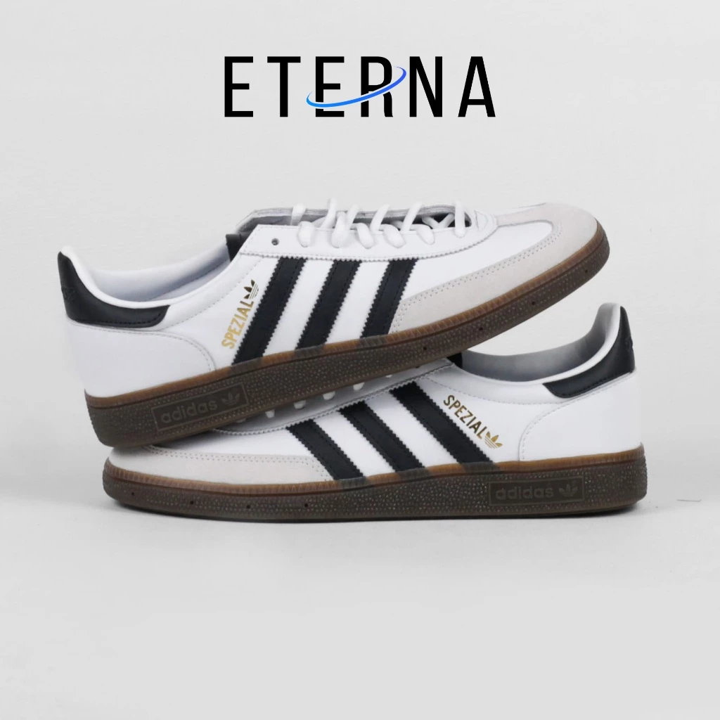 Sepatu Adidas Handball Spezial White Black Leather Sneakers Authentic - Image 5