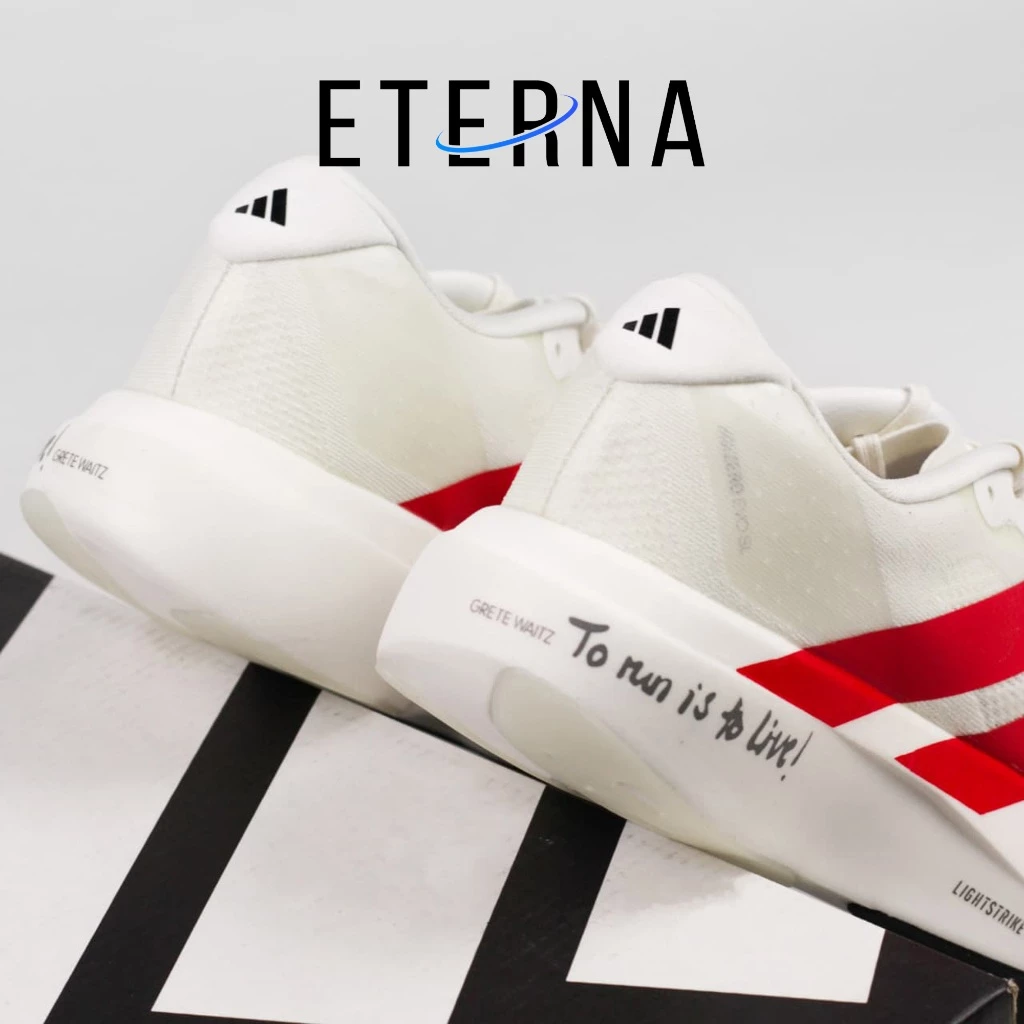 Sepatu Adizero EVO SL White Red To Run is To Live Sneakers Authentic - Image 3