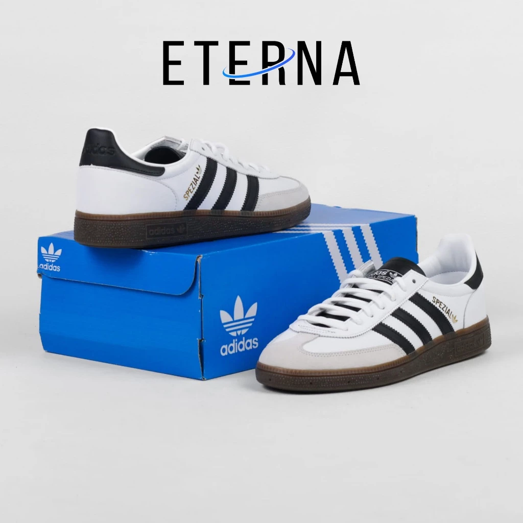 Sepatu Adidas Handball Spezial White Black Leather Sneakers Authentic - Image 2