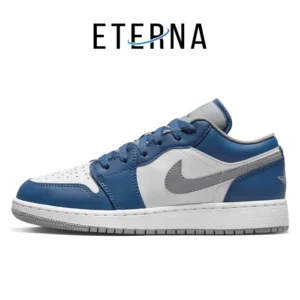 Nike Air Jordan 1 Low True Blue Grey White Authentic