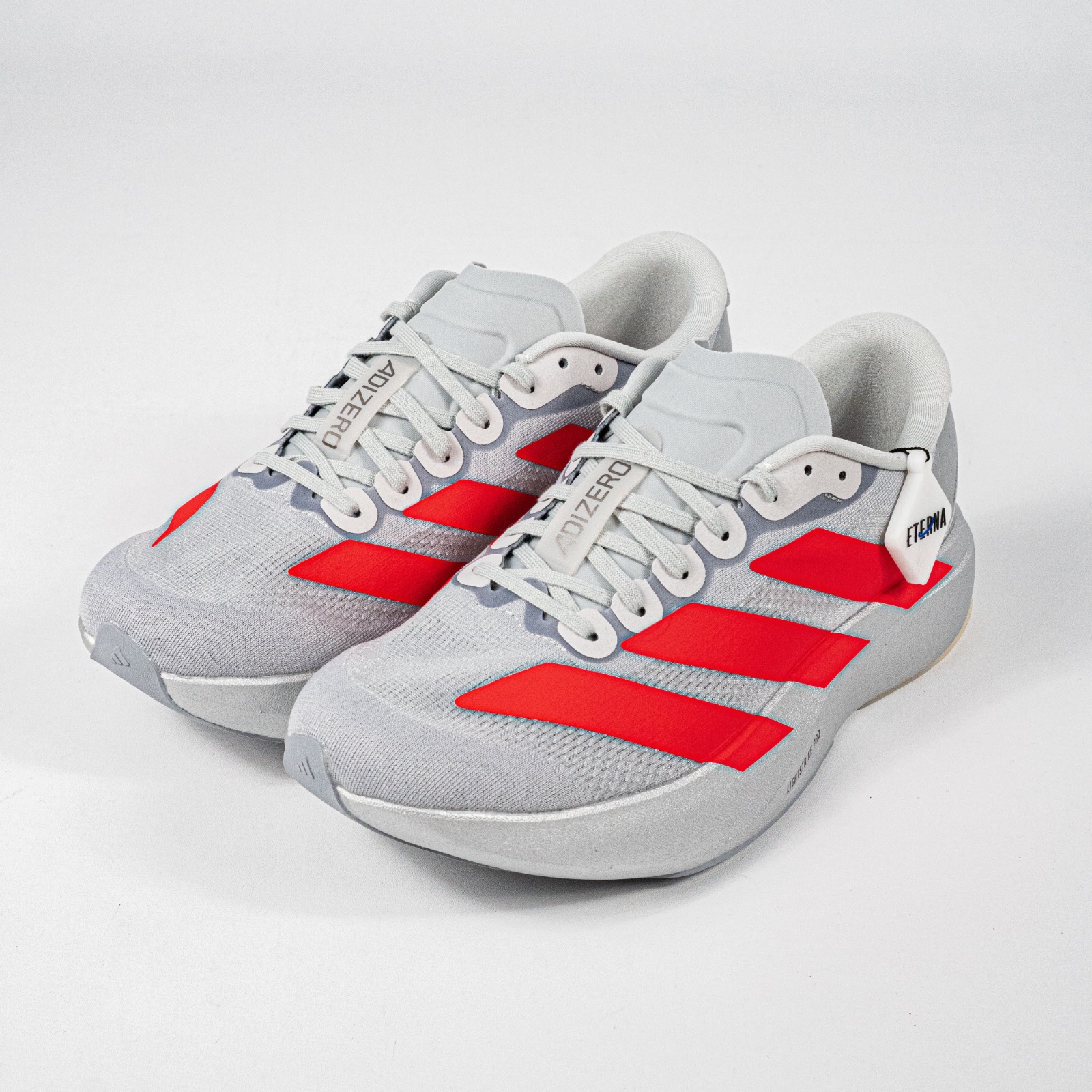 Sepatu Adidas Adizero EVO SL Silver Metallic Red Sneakers Authentic
