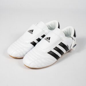 Sepatu Adidas Casual Taekwondo White Black Gum Leather Sneakers Authentic