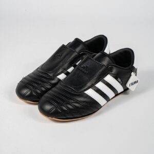Sepatu Adidas Casual Taekwondo Core Black White Gum Leather Sneakers Authentic