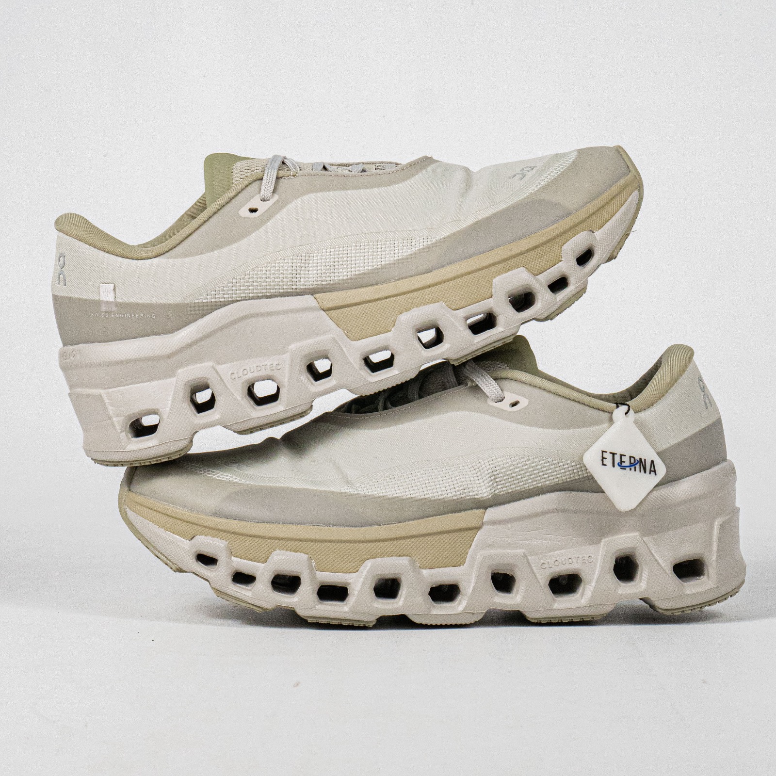 Sepatu On Cloudmonster 2 Post Archive PA Beige Moondust Sneakers Authentic - Image 5
