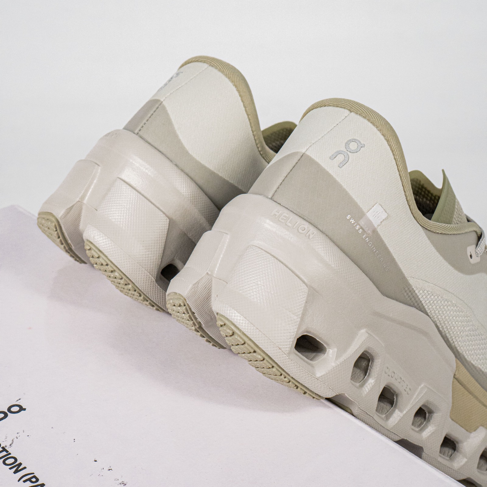 Sepatu On Cloudmonster 2 Post Archive PA Beige Moondust Sneakers Authentic - Image 4