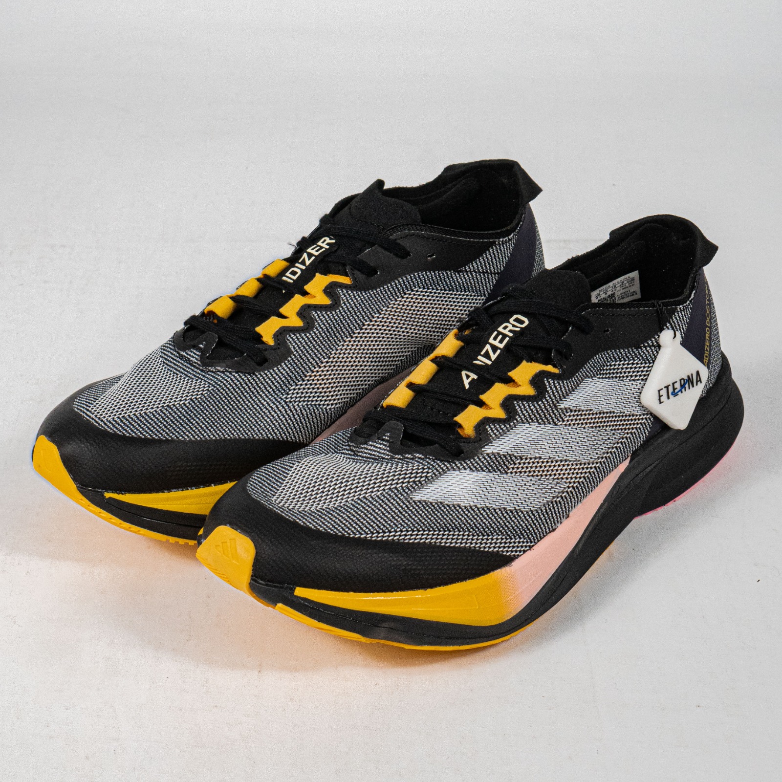 Sepatu Adidas Adizero Boston 12 Black Multicolor Orange Sneakers Authentic