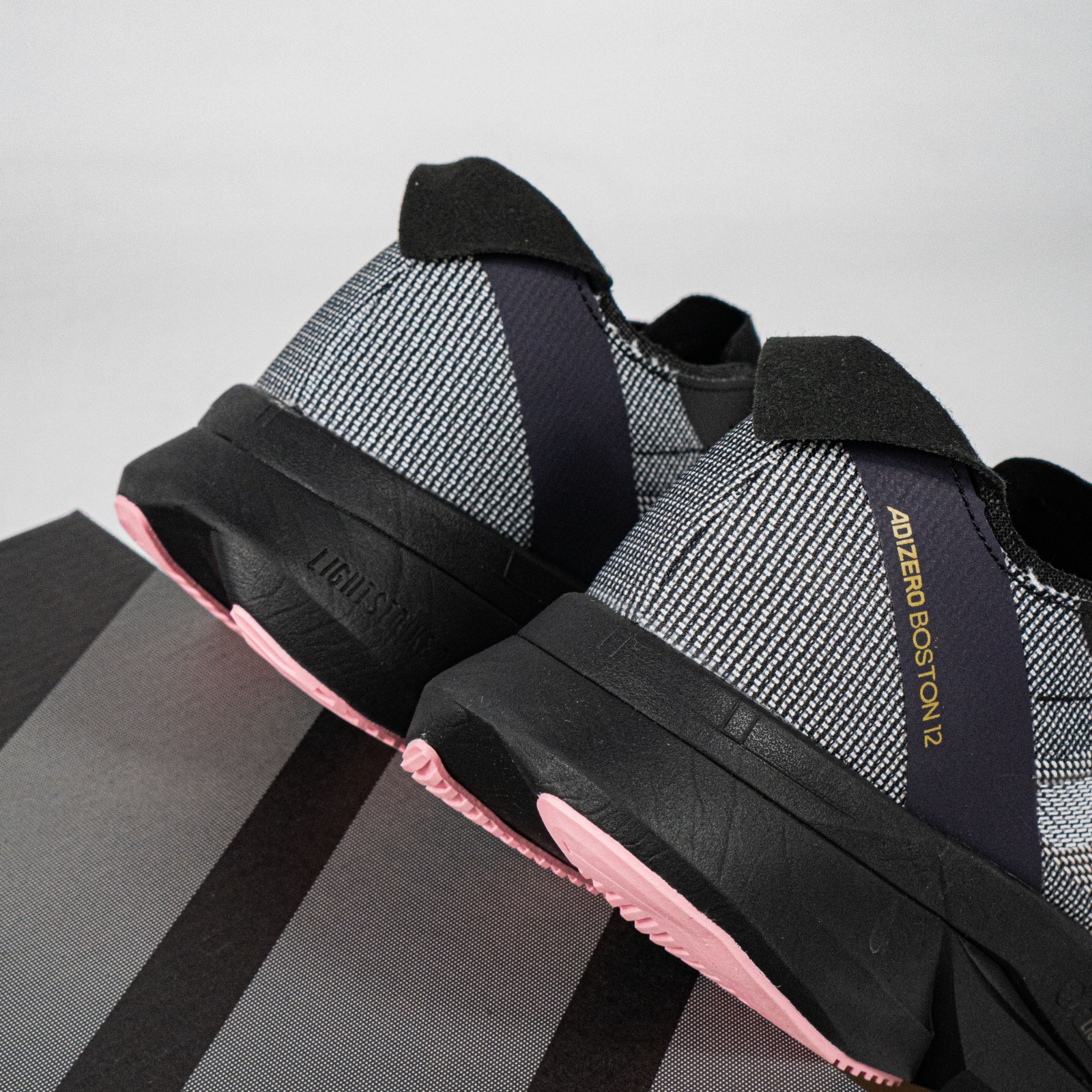 Sepatu Adidas Adizero Boston 12 Black Multicolor Orange Sneakers Authentic - Image 4