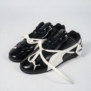 Sepatu Puma Speedcat x ROSE Leather Women Black White Laces Sneakers Authentic