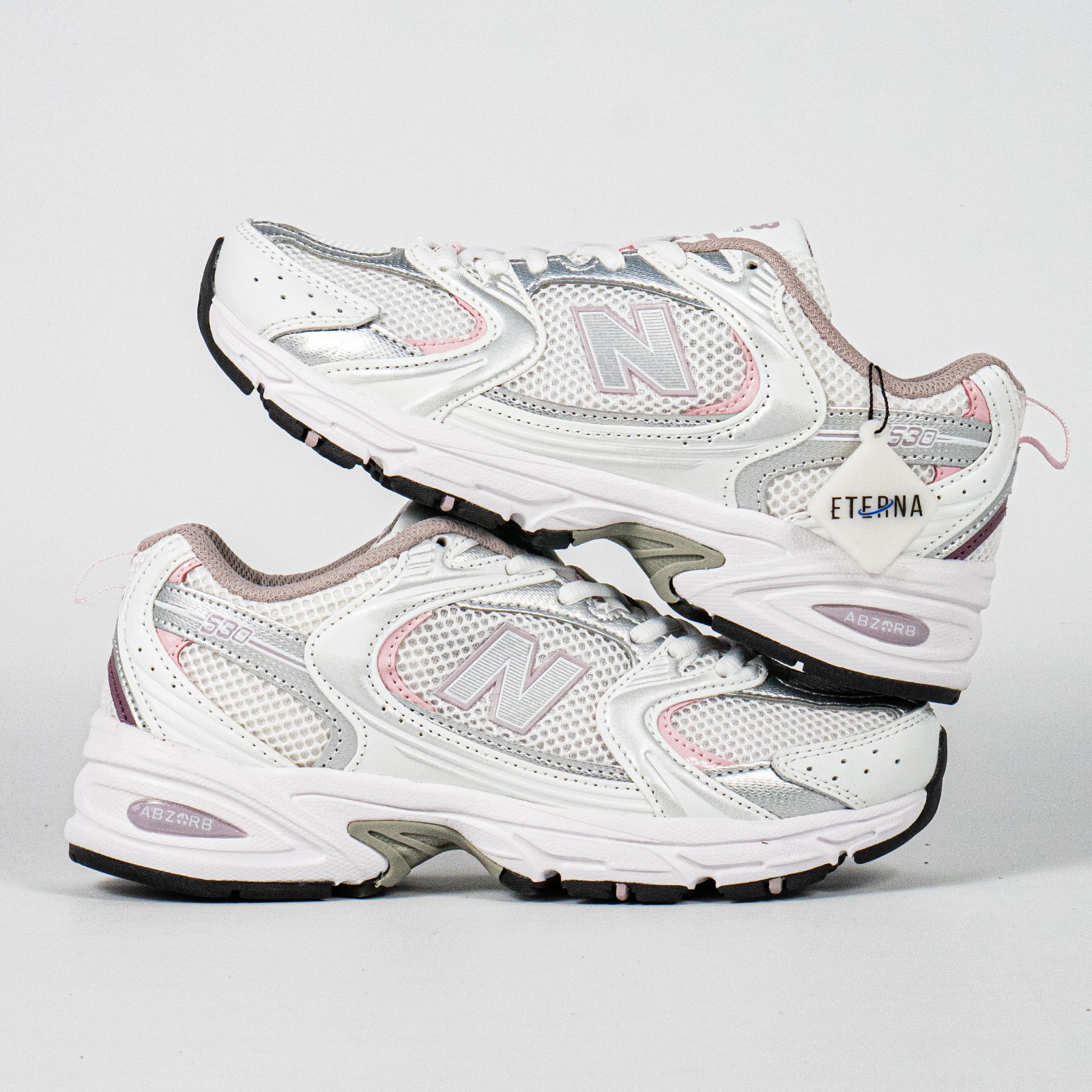 Sepatu New Balance NB 530 White Pink Silver Sneakers Casual Olahraga Wanita Pria Outdoor Indoor - Image 2