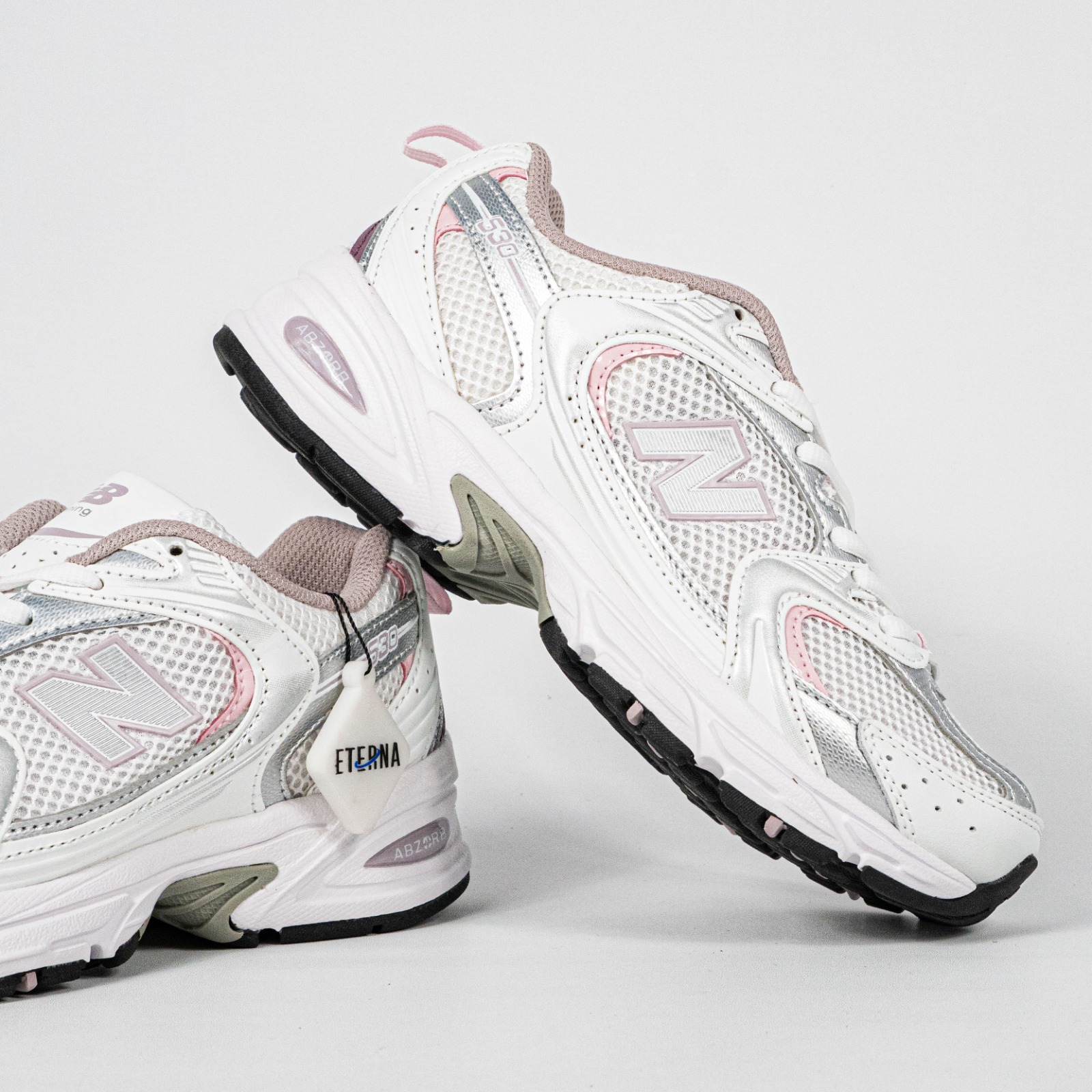Sepatu New Balance NB 530 White Pink Silver Sneakers Casual Olahraga Wanita Pria Outdoor Indoor - Image 3