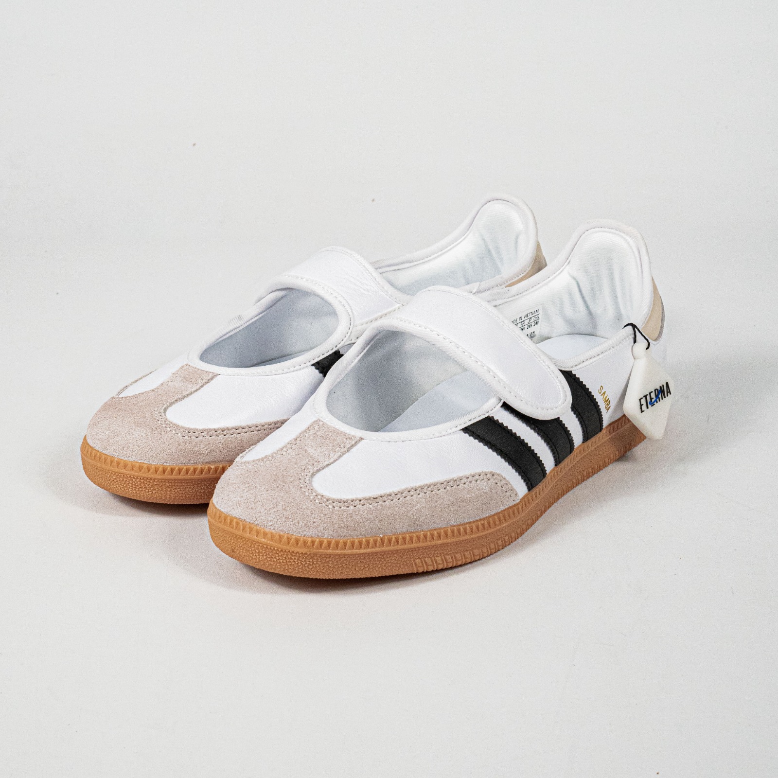 Sepatu Adidas Samba OG Mary Jane Cloud White Black Sneakers Authentic