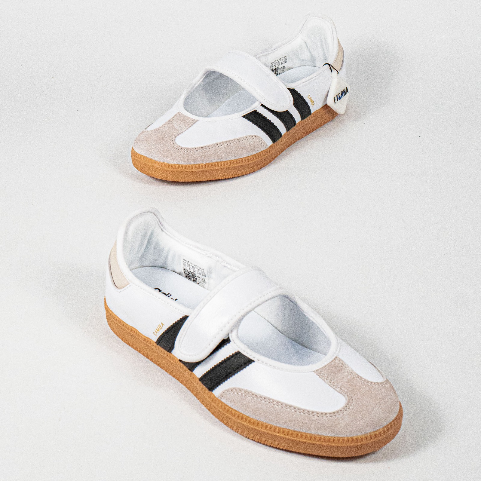 Sepatu Adidas Samba OG Mary Jane Cloud White Black Sneakers Authentic - Image 5