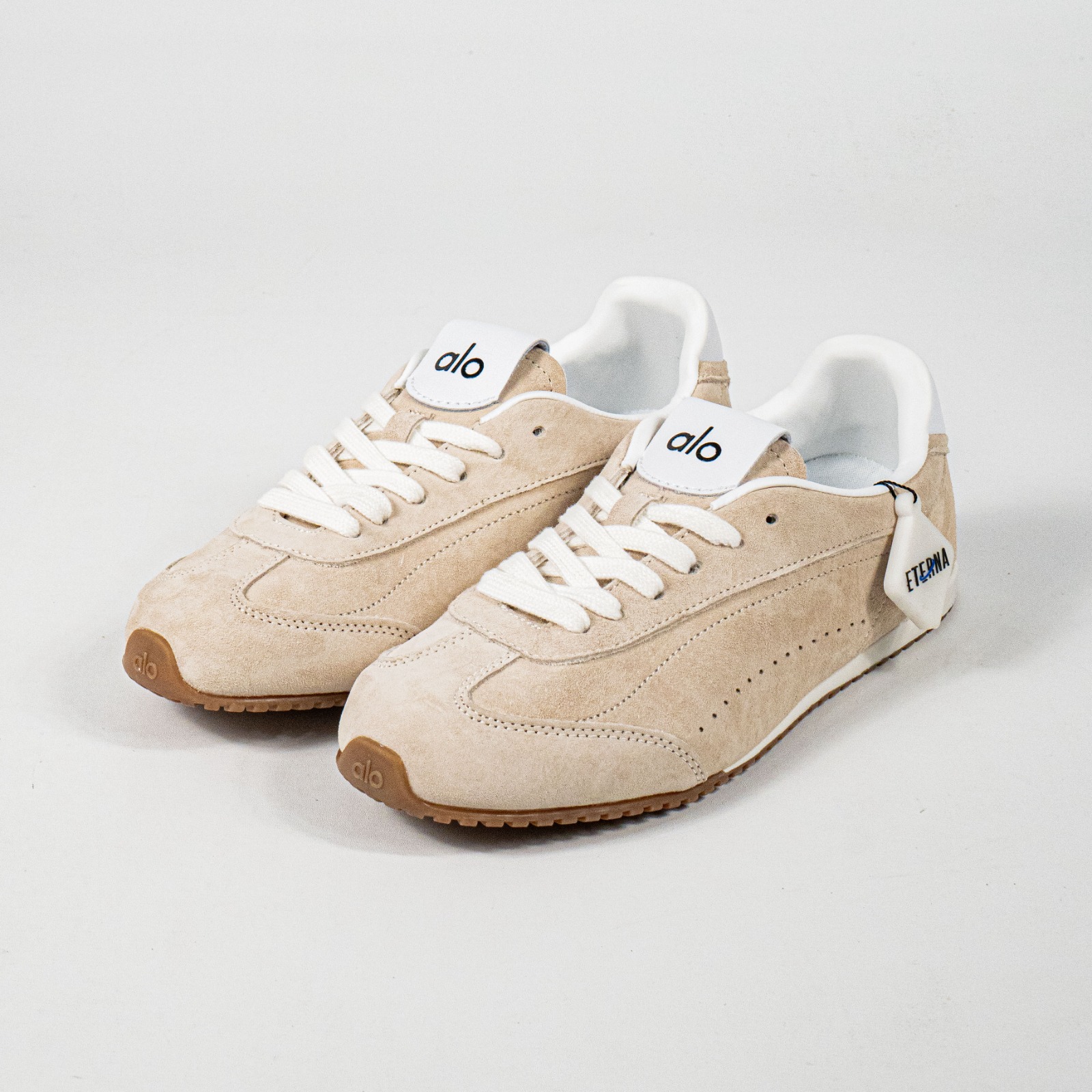 Sepatu Alo Sunset Sandstone Beige Cream Sneakers Casual Olahraga Wanita Pria Outdoor Indoor