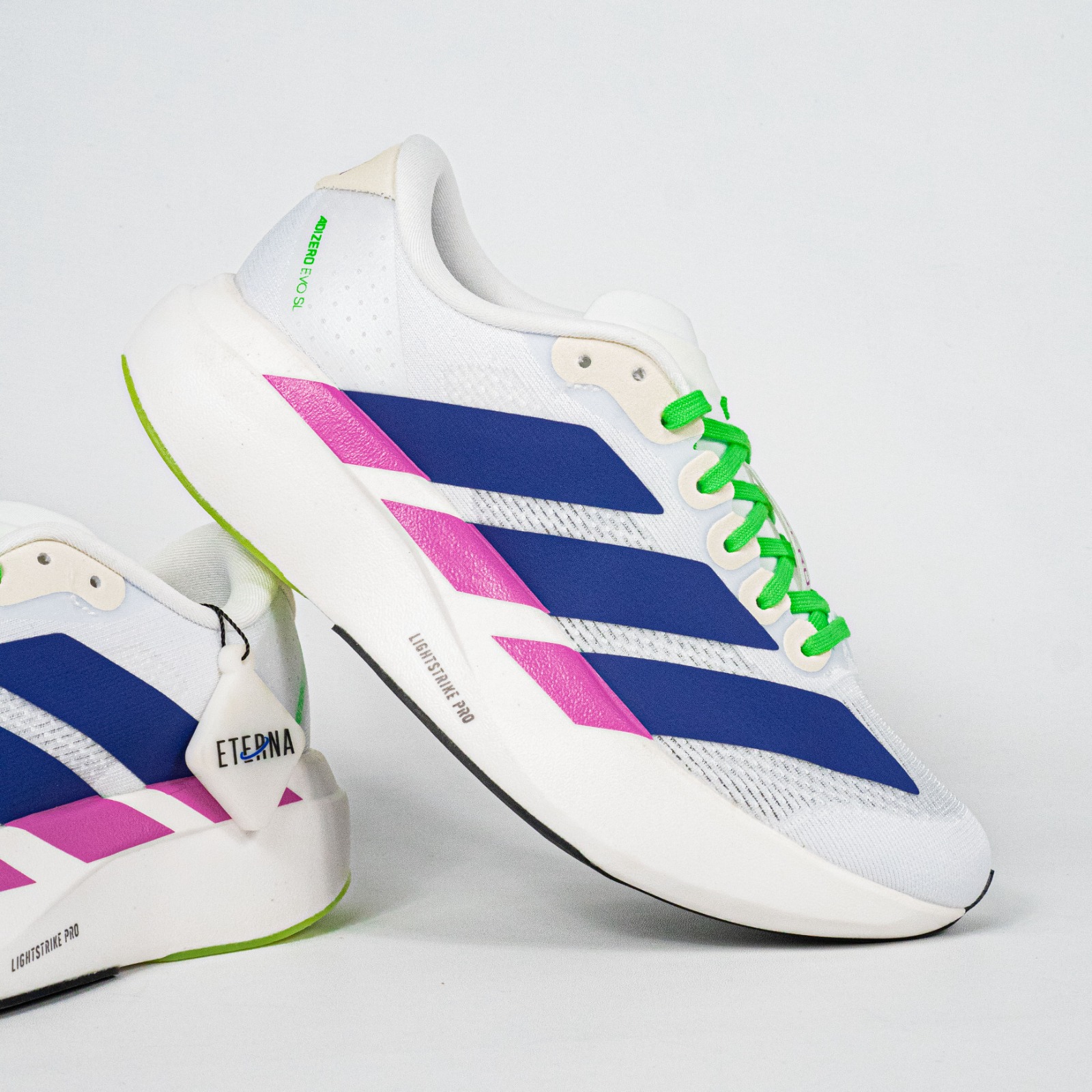 Sepatu Adidas Adizero EVO SL White Collegiate Purple Sneakers Casual Olahraga Running Wanita - Image 3