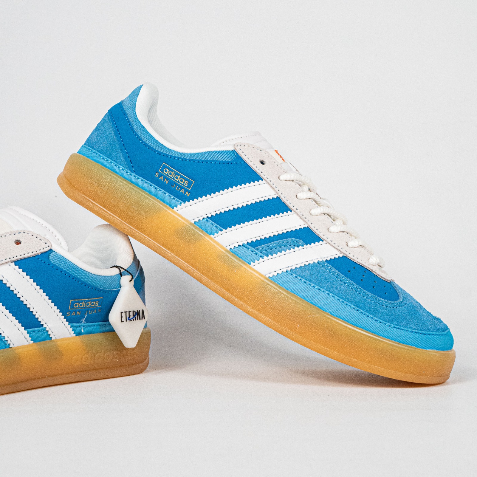 Sepatu Adidas Gazelle Indoor Bad Bunny San Juan Blue Gum Sneakers Casual Olahraga Pria - Image 3