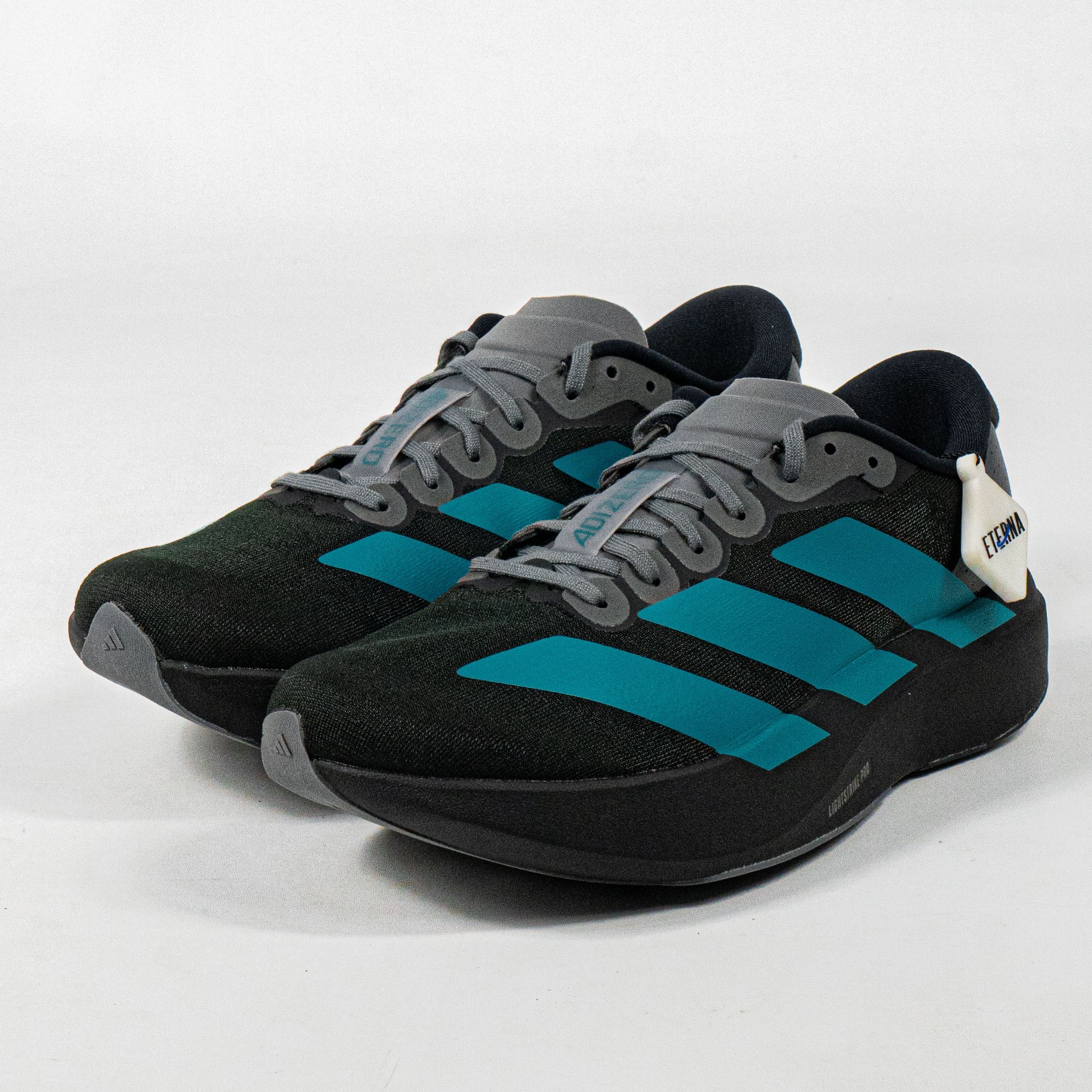 Sepatu Adidas Adizero EVO SL Black Pure Teal Sneakers Authentic