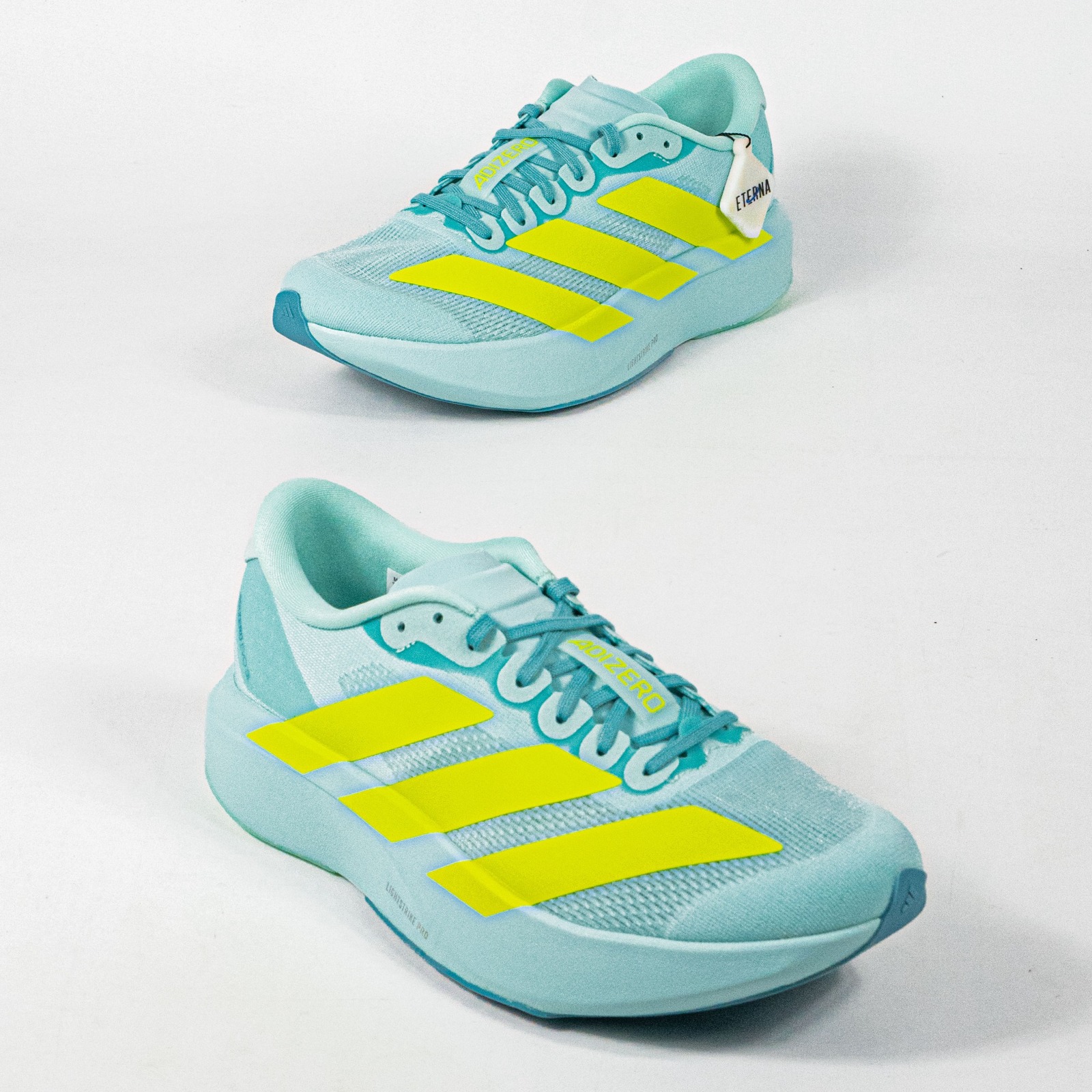 Sepatu Adidas Adizero EVO SL Semi Flash Aqua Lucid Lemon Sneakers Authentic - Image 4