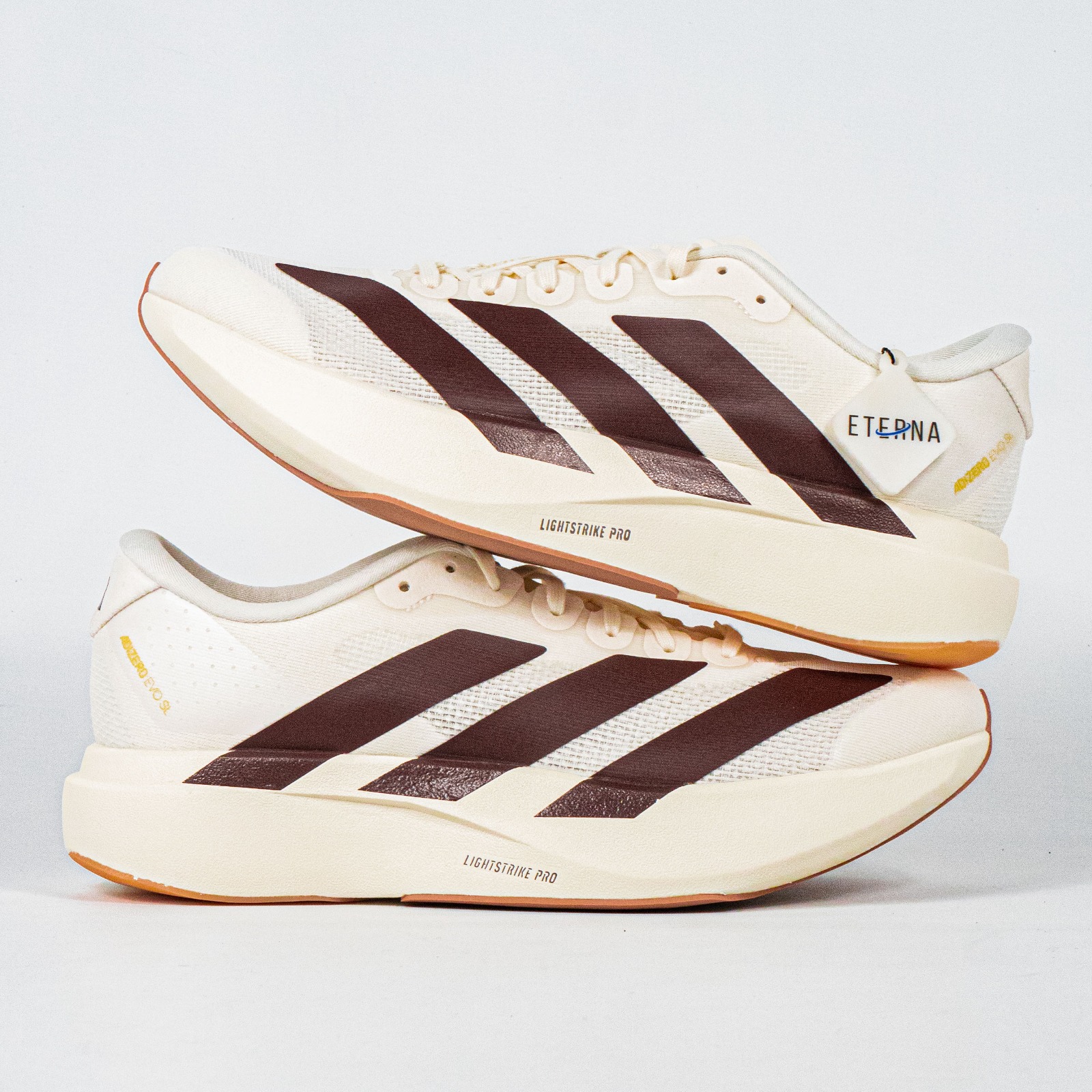 Sepatu Adidas Adizero EVO SL White Shadow Brown Sneakers Authentic - Image 5